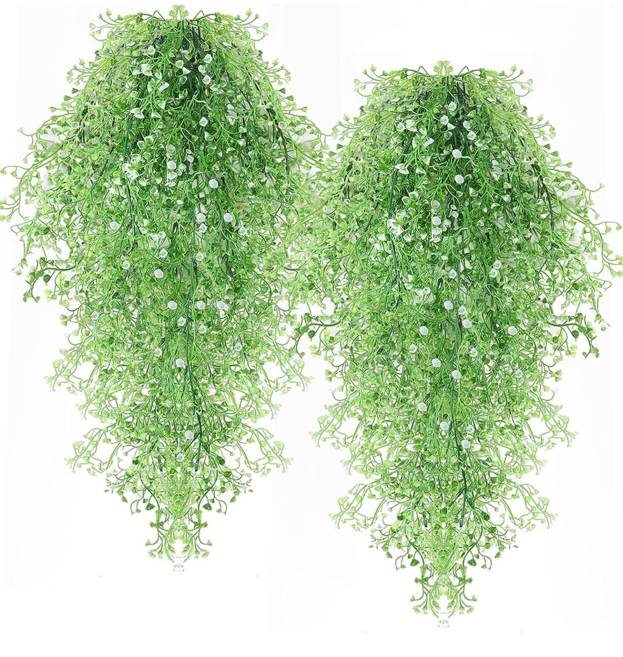 Artificial Hanging Plants - White Eucalyptus Fern -11