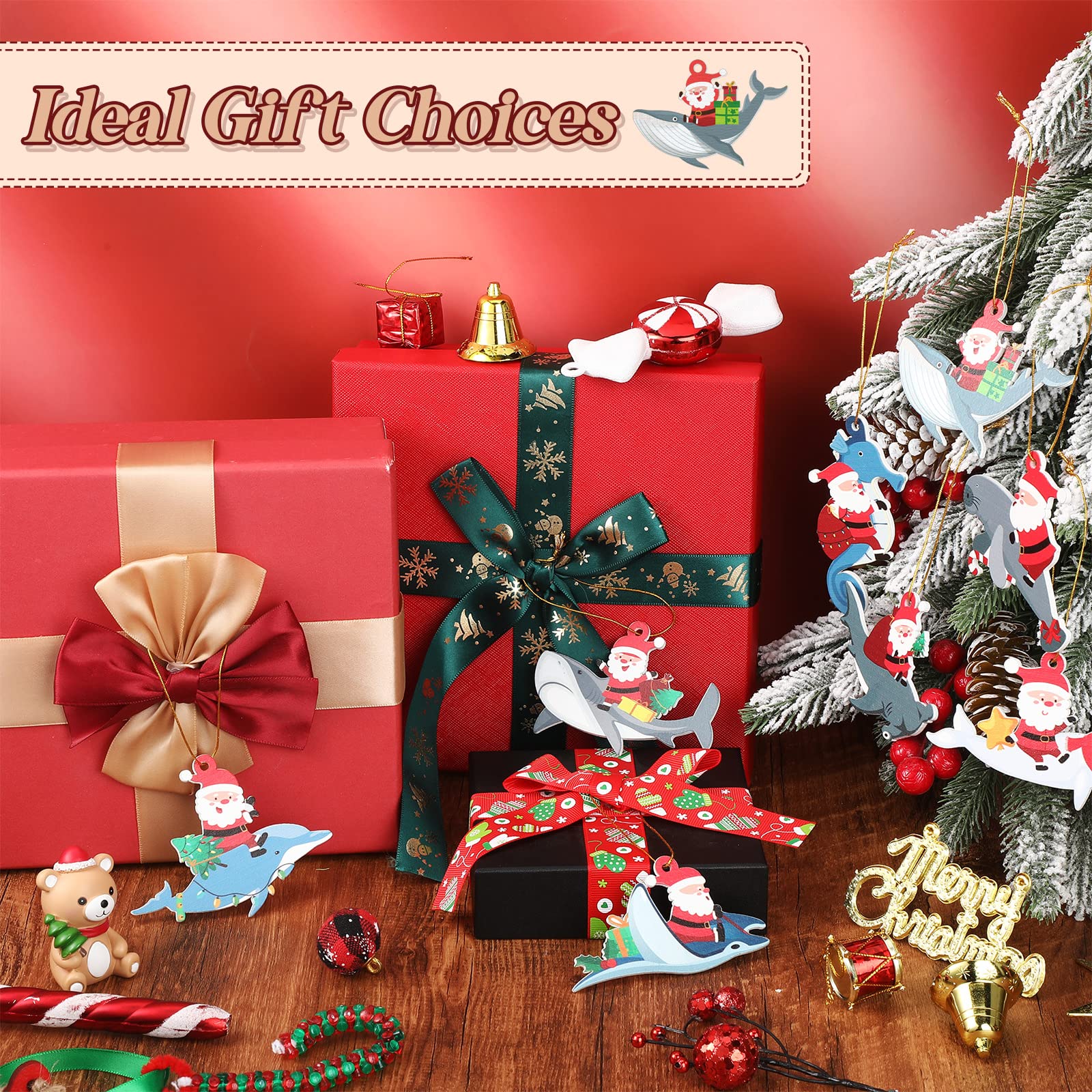 Amazon.co.jp: 12ピース 海洋 動物 オーナメント クリスマスツリー用