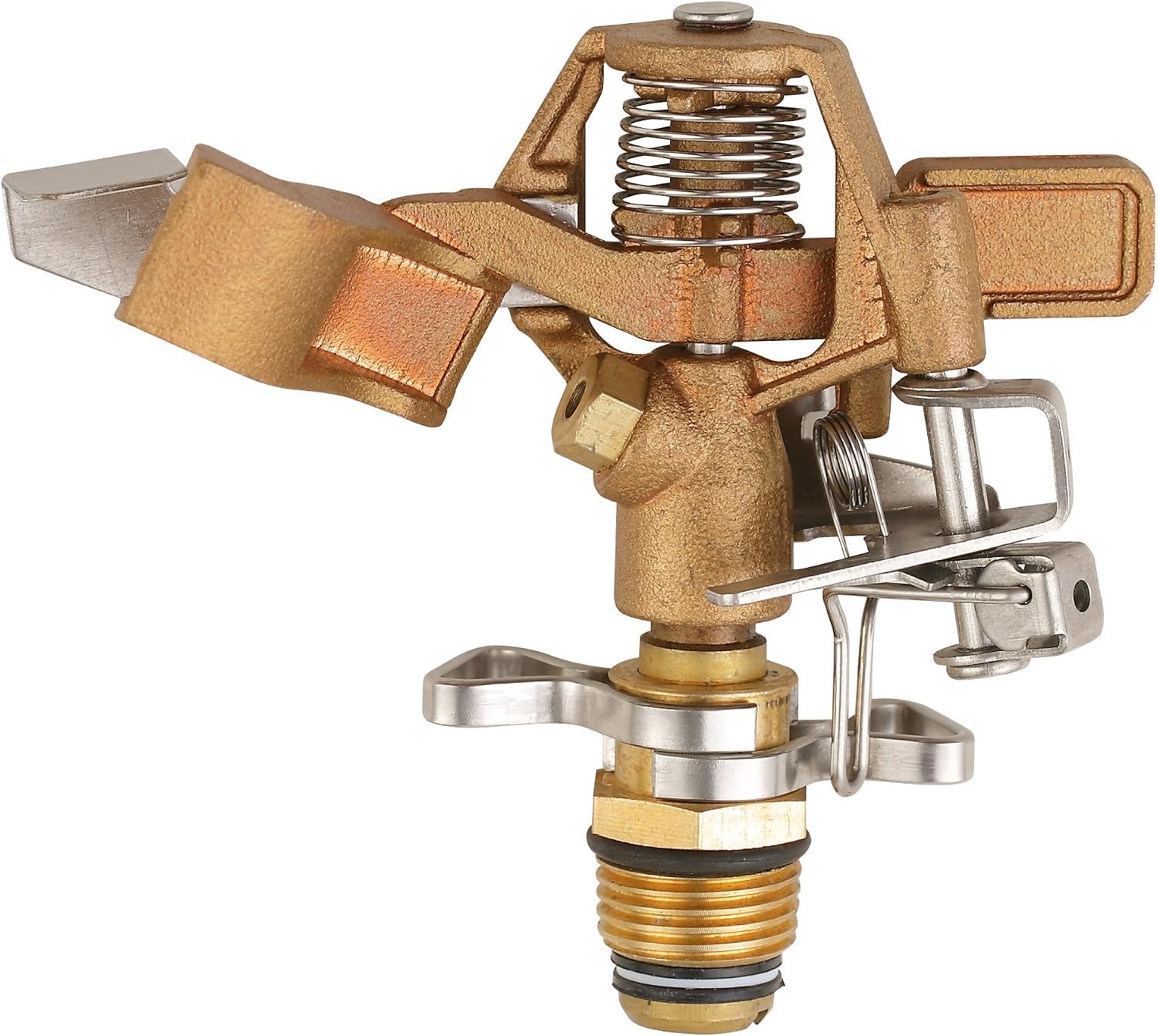 SOMMERLAND Heavy Duty Brass Impact Head Sprinkler 0 to 360 Degree Up to 5000 sq. ft. Coverage