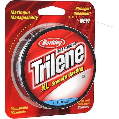 Trilene XL Fluorescent Clear/Blue 4lb Monofilament Fishing Line
