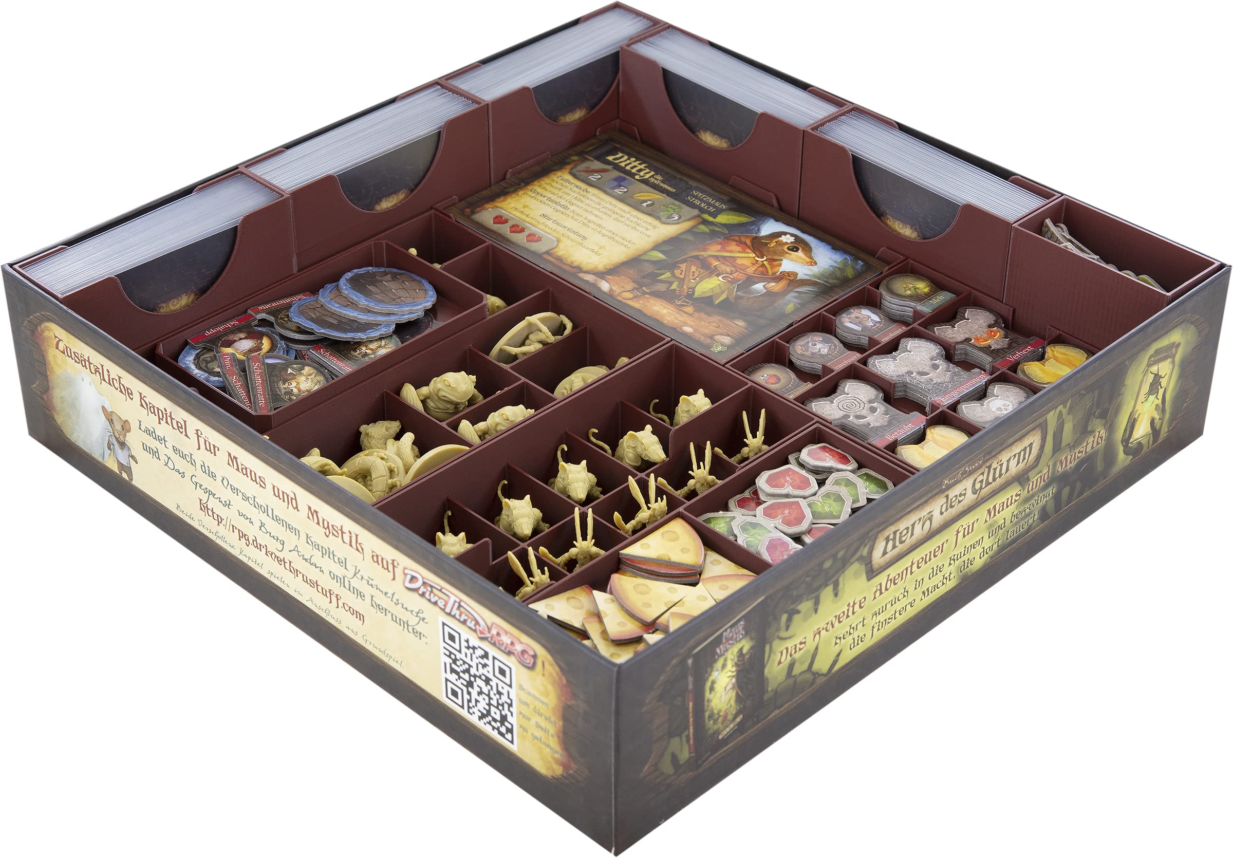 Feldherr Organizer kompatybilny z grą Mice and Mystics + Heart of Glorm + Downwood Tales - pudełko z grą podstawową