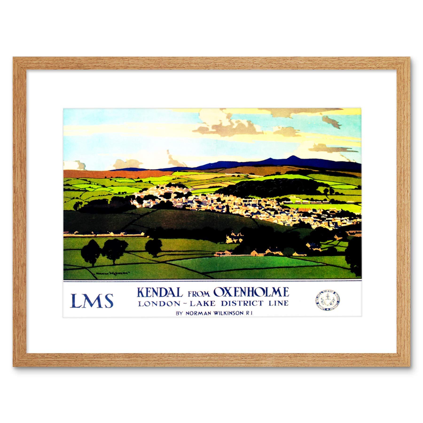 Wee Blue Coo Travel Kendal Cumbria England UK Lake District Valley Framed Wall Art Print