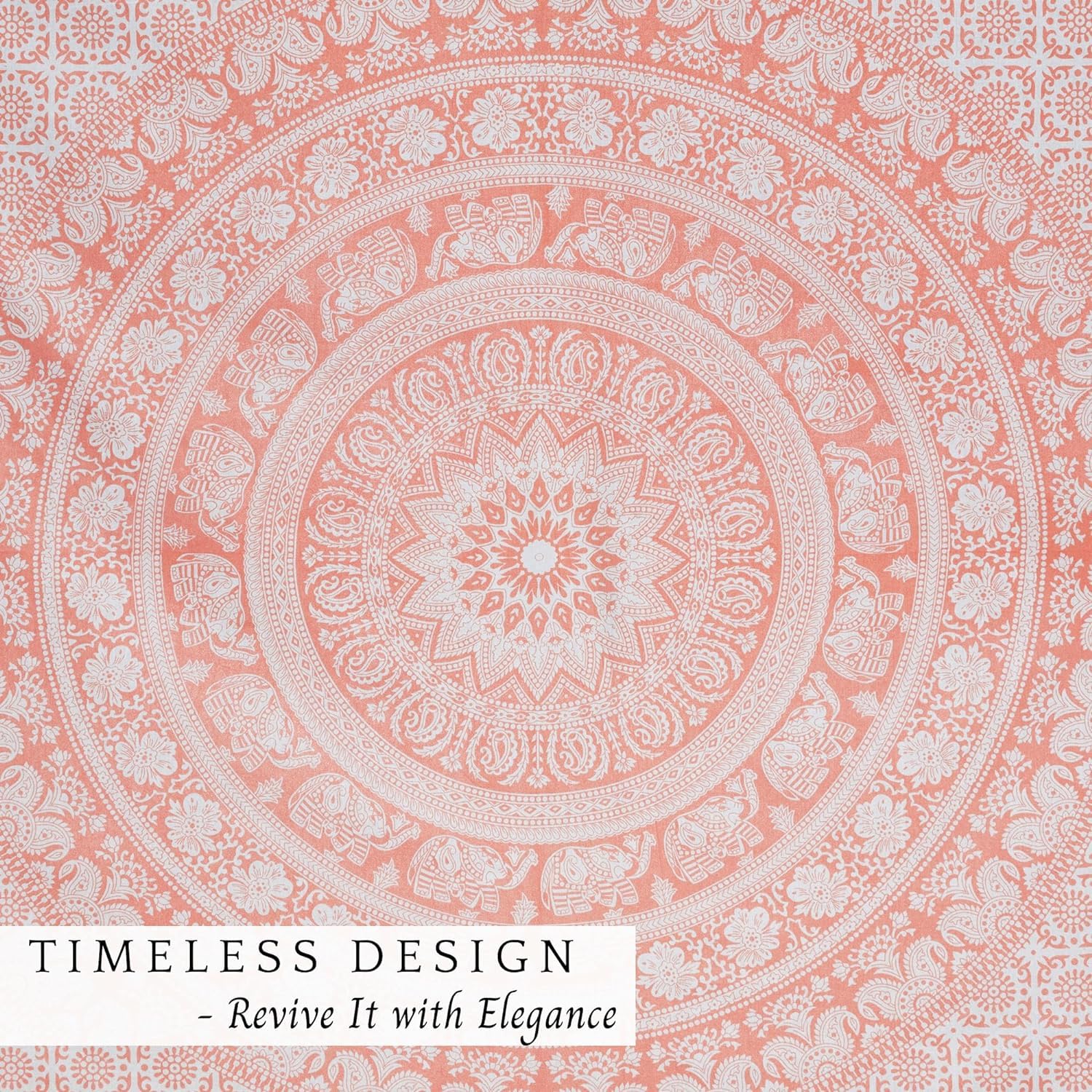 Craft Trade Mandala Elephant Tapestry Pink Hanging Tapestry Boho Hippie Tapestries for Decor Living Room Yoga Meditation and Bedroom - Image 4