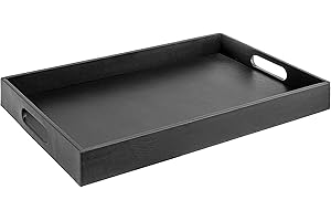 Beautiful Modern Elegant Black Faux Leather Tray