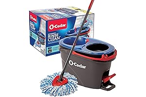 O-Cedar EasyWring RinseClean Microfiber Spin Mop & Bucket Floor Cleaning System