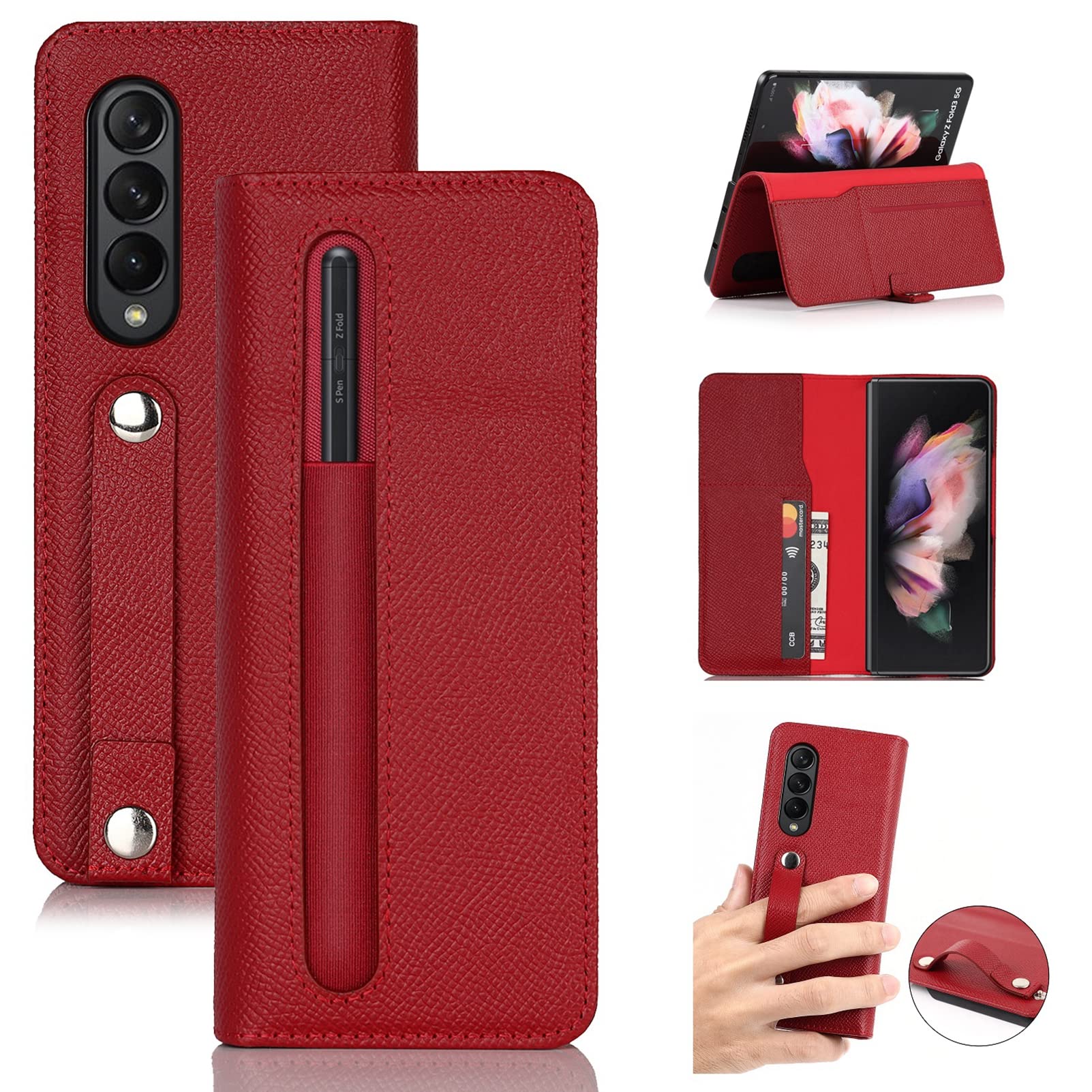 Buy Jaorty Galaxy Z Fold3 5G Case with S Pen Holder,Credit Card Slot