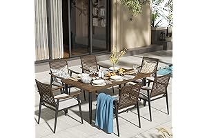 NATURAL EXPRESSIONS 6 Piece Rattan Patio Set: Ultimate Outdoor Relaxation