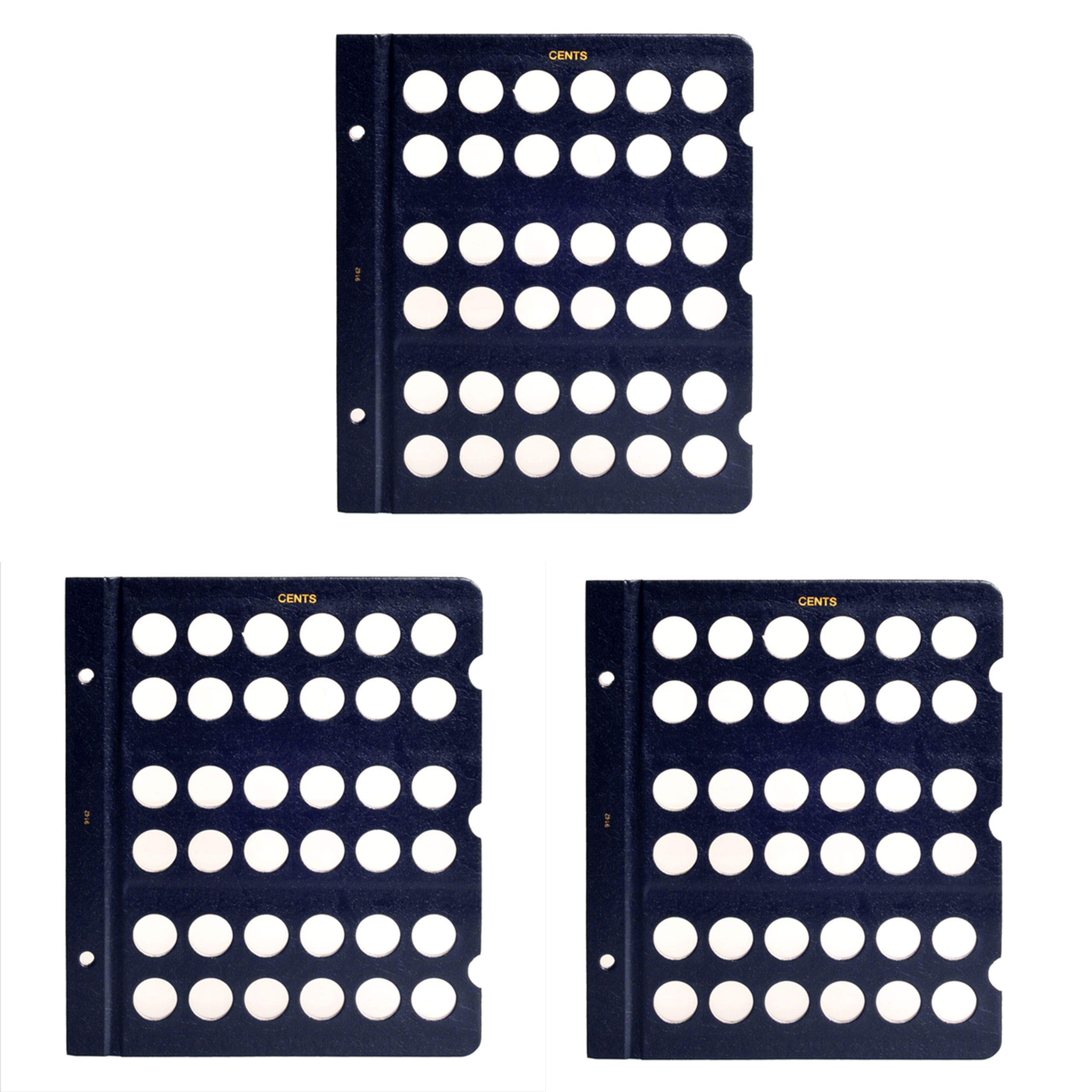 Whitman US and Canada Cent Coin Album Page with Blank Ports Three Pack #9142