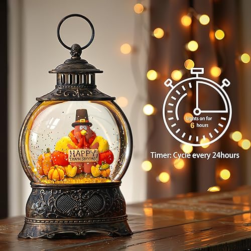 Miniatura 89 de Linterna de agua con globos de nieve de Navidad con cardenal, música y temporizador de 6 horas, con forro USB/funciona con pilas, faroles iluminados