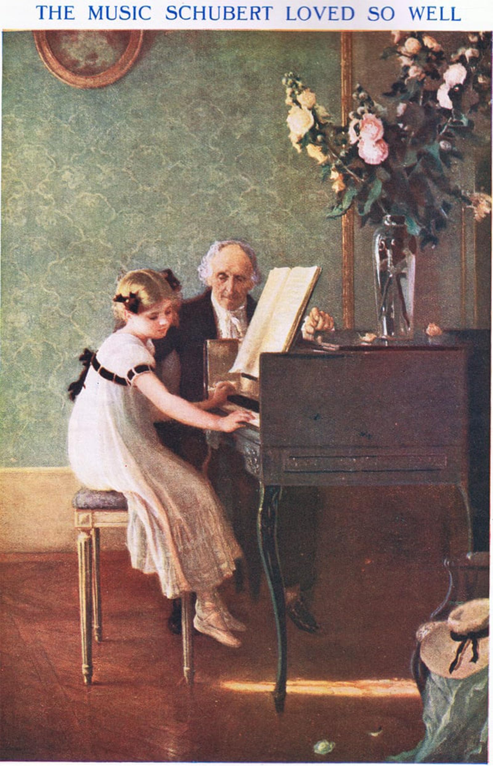 POSTERIIk Famous Animal Posters Vintage Picture the Music Schubert Loved So Well by Jules Muenier Modern Wall Decor for Home Decor 60x90cm