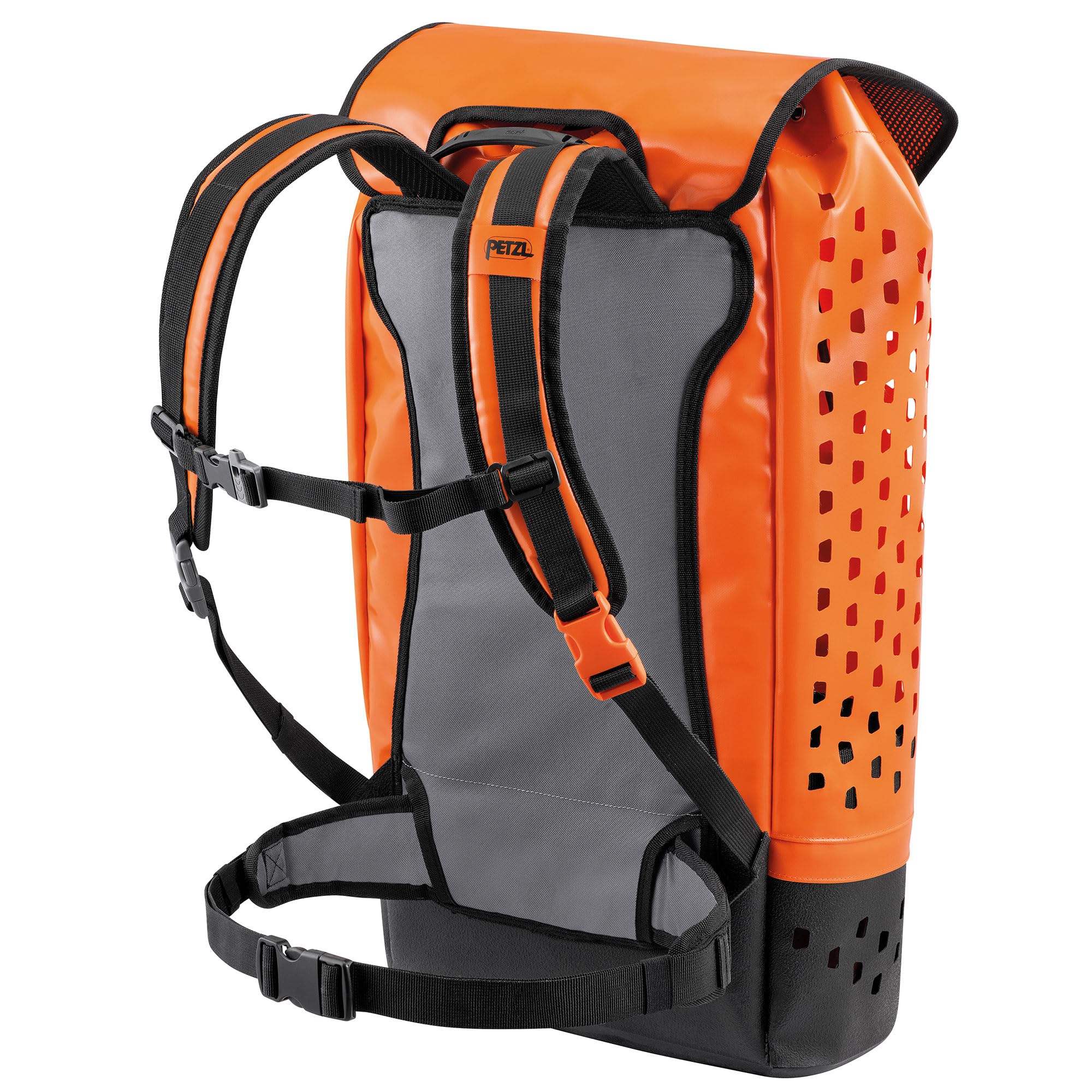 PETZL - Transportsack zum Canyoning ALCANADRE Guide 45-1745 g, Orange/Schwarz, 45 Liter