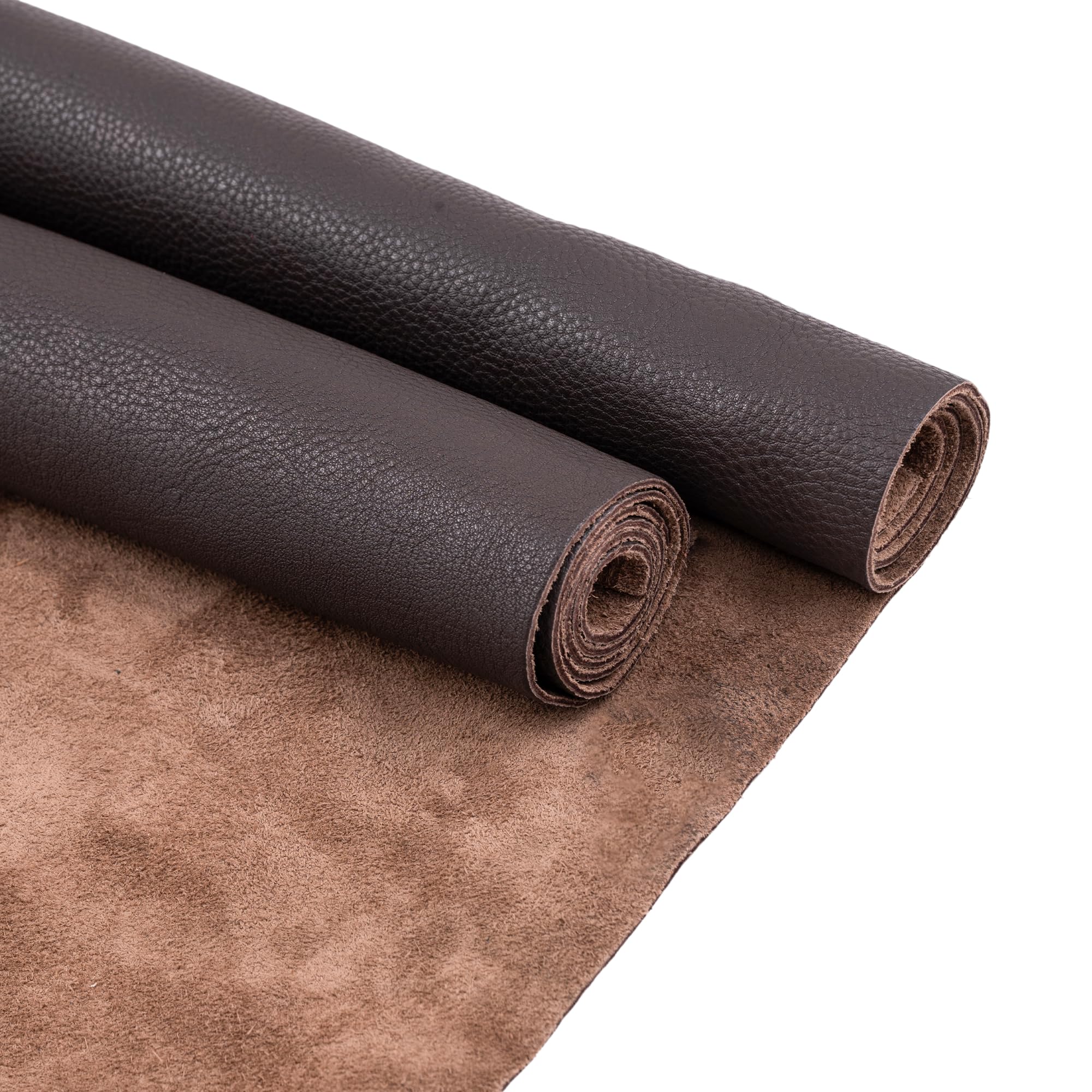NDM Leather Sheet,1.2mm to 1.8mm Soft Full Grain Chrome Tanned Cowhide, Batch-Dyed Aniline Leather for Crafting, Sewing, Wallets, Keychains, Furniture, Bags & Accessories (Brown)-image-14