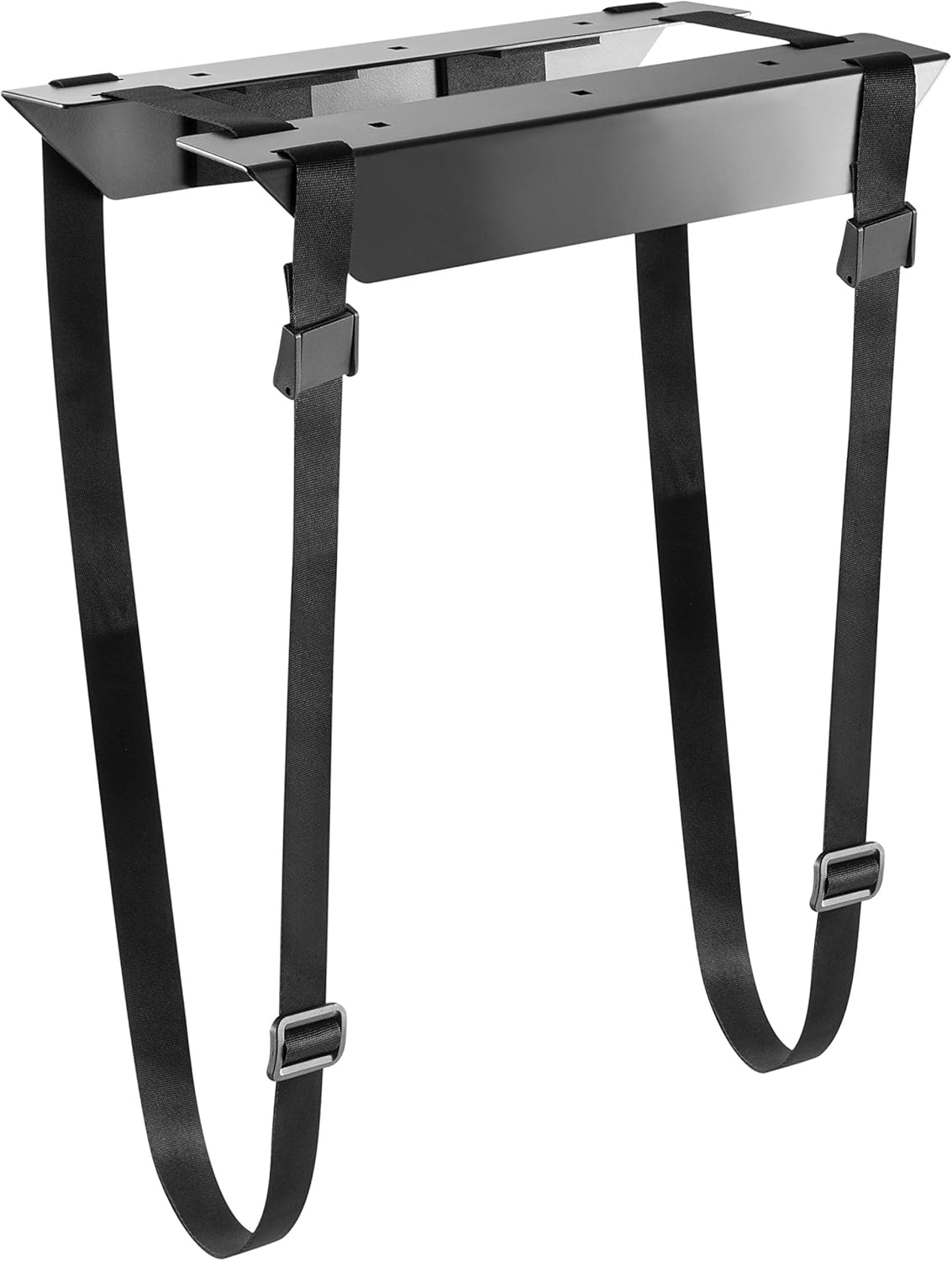 The RICOO TRH-11 holder frame made of black alloy steel with two adjustable black nylon straps hanging from it, featuring plastic buckles.