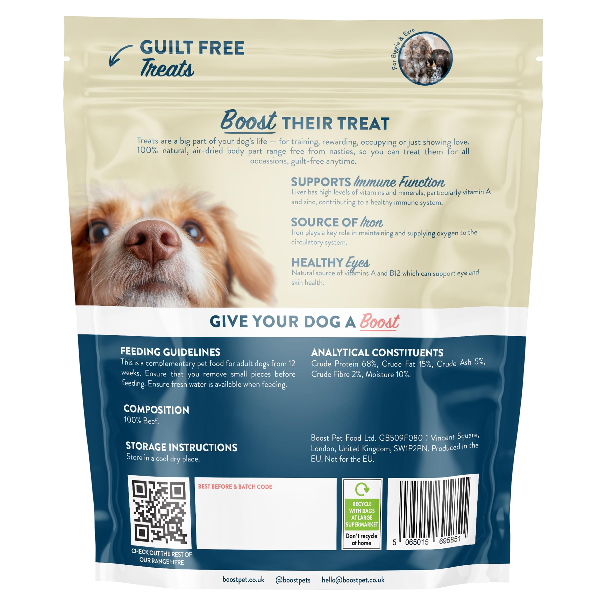 BOOST Air-Dried Grain-Free Treats for Dogs, 100% Natural Dog Chews, Nothing Artificial, Single Ingredient - Image 2
