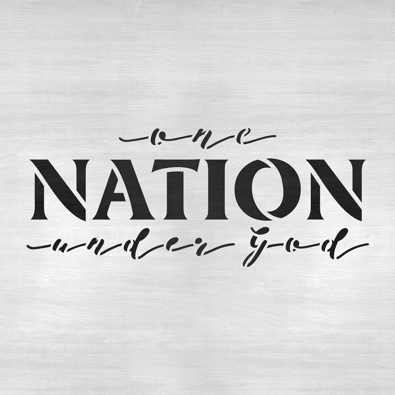 One Nation Under God Stencil - Patriotic Decor: Ideal for 4th of July Crafts, Homemade Stencils, Country Stencils