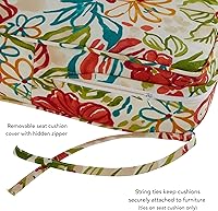 Vista 77 de Greendale Home Fashions 2-Piece Outdoor Deep Seat Cushion Set, Steel Blue Stripe