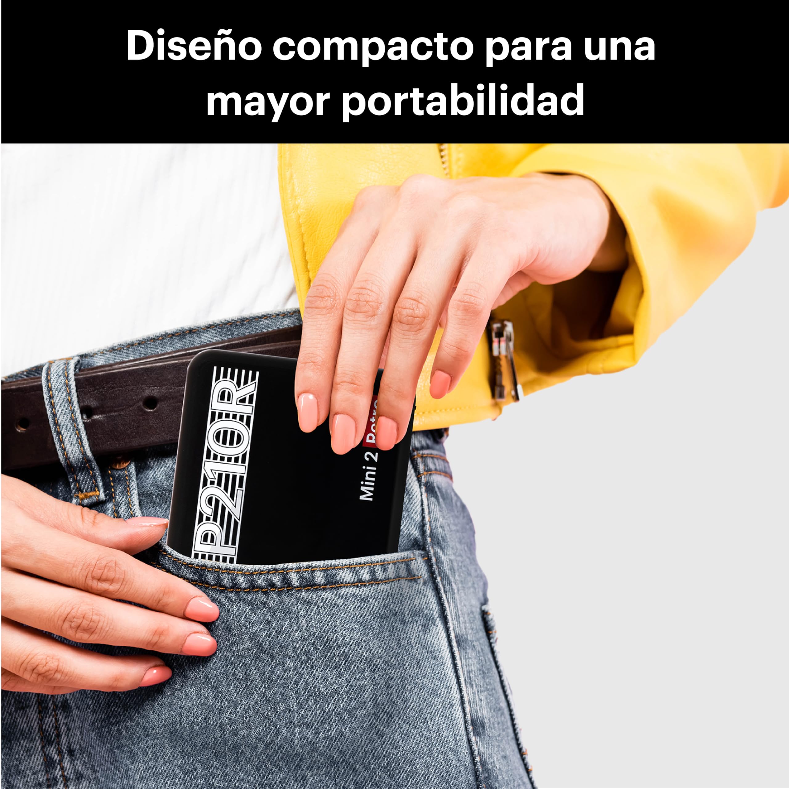 Kodak Mini 2 Retro 4Pass, Impresora Fotográfica + 8 Hojas, Fotos Instantáneas Tamaño 5,3x8,6cm, Conexión Inalámbrica Bluetooth - Amarillo