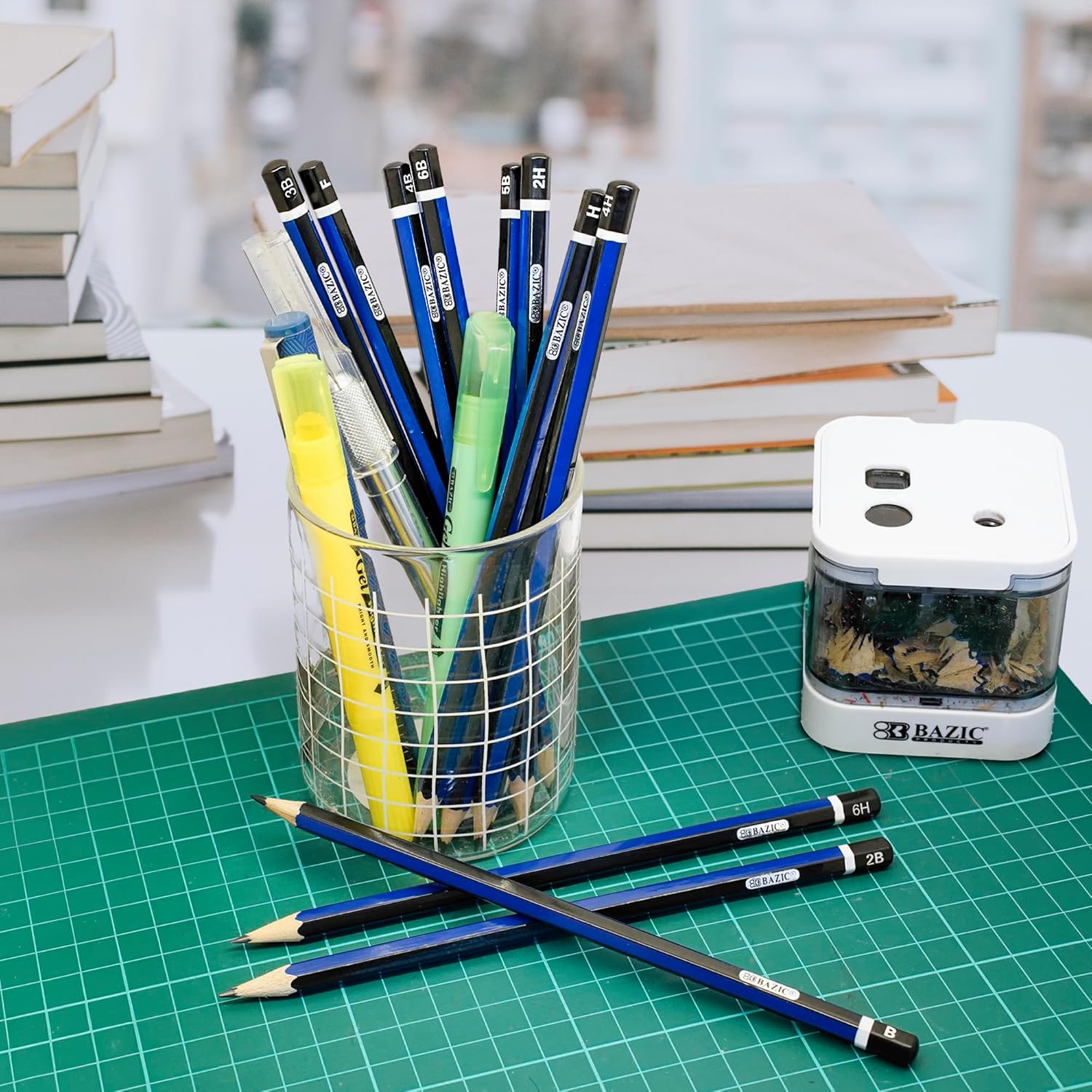 BAZIC PRODUCTS Drawing Sketching Pencil Set, 6B 5B 4B 3B 2B B HB F H 2H 4H 6H, Professional Graphite Sketch Kit Pencils for Adults Artists (12/Pack), 144-Packs