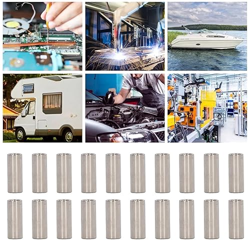 Miniatura 5 de Tuercas de acoplamiento de acero inoxidable M5, tuerca de conector hembra redonda para conexión