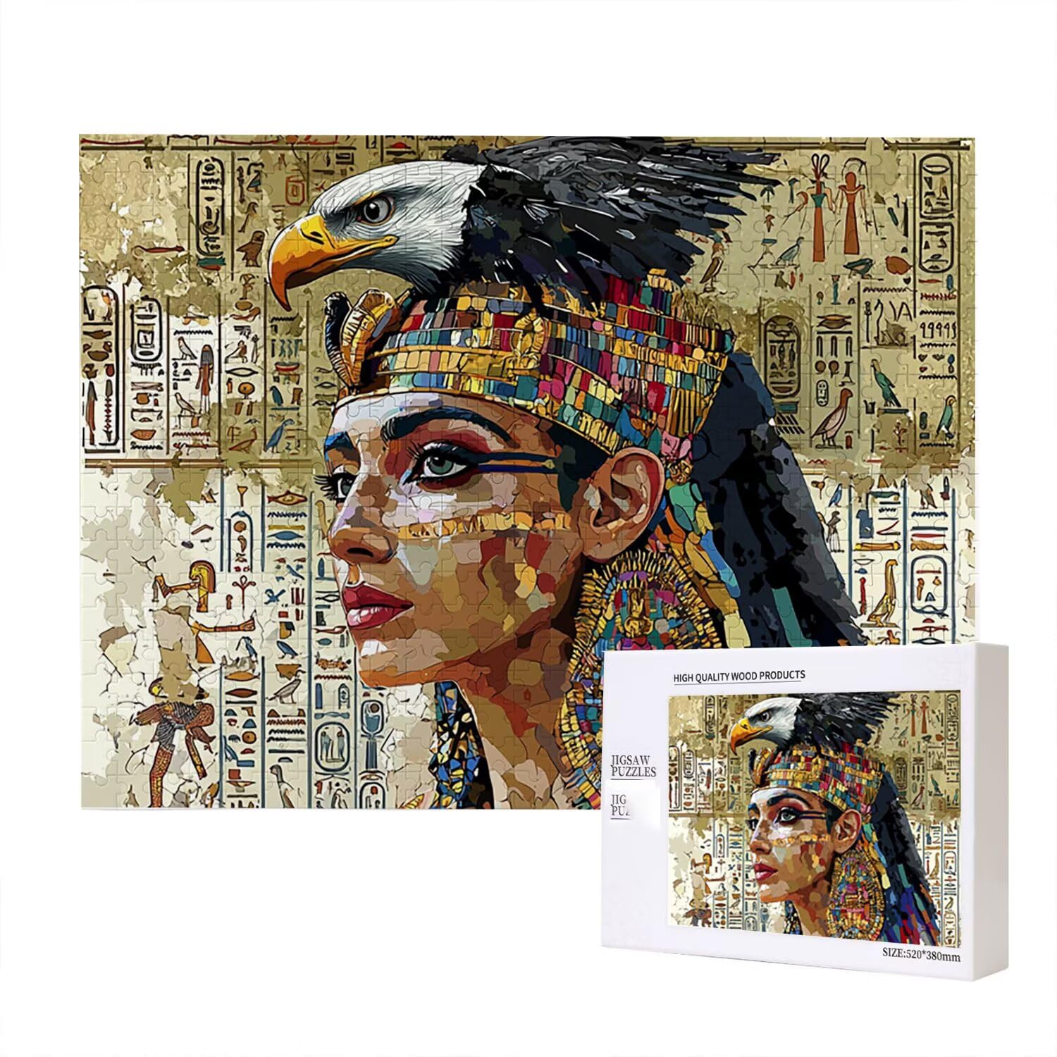 Jigsaw Puzzle, 6000 Pezzi Puzzle Classici, Regina D'Egitto Puzzle Rilassamento Intelligence, Mpossibile Difficile Puzzle Impegnativo per Adulti Puzzle Gioco Familiare, Regalo Amore L'Aquila fr0-1016