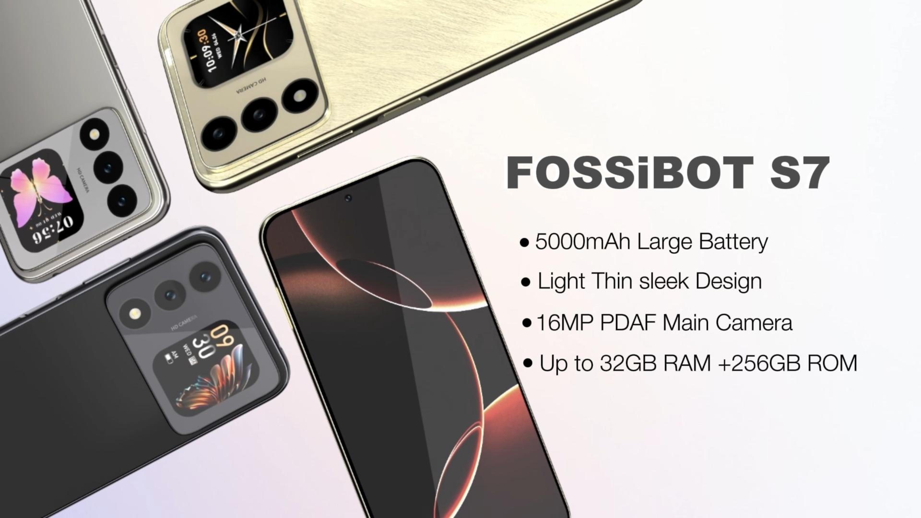 Amazon | FOSSiBOT S7 SIMフリー スマホ 本体 32GB RAM+256GB ROM 最大