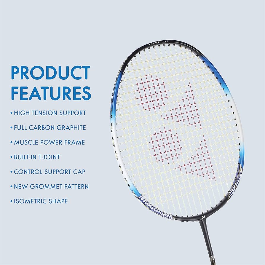 Amazon.com: YONEX Muscle Power 22LT Carbon Graphite Strung