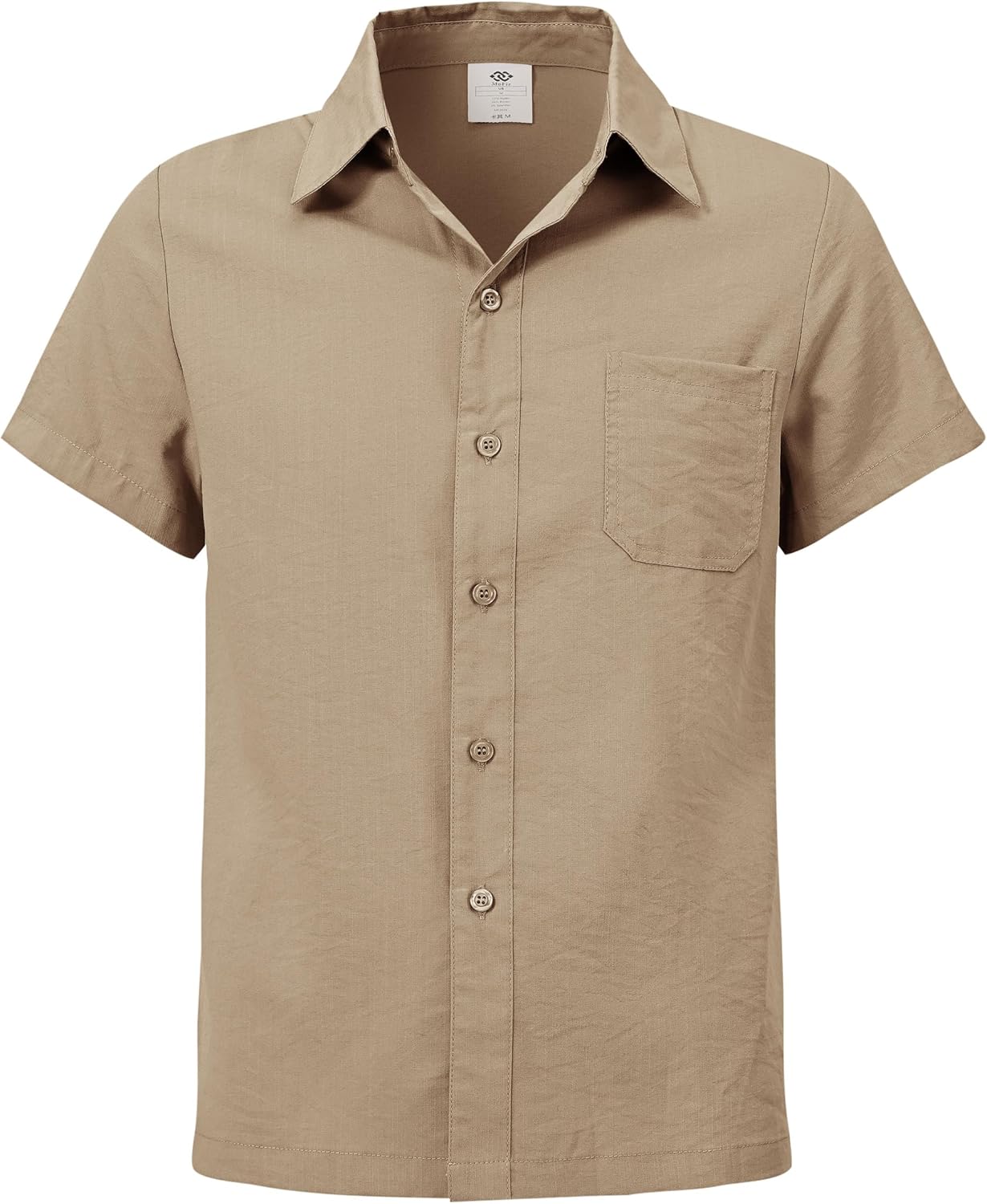 MoFiz Boys Short Sleeve Button Down Shirts Collared Beach Shirt - Image 3