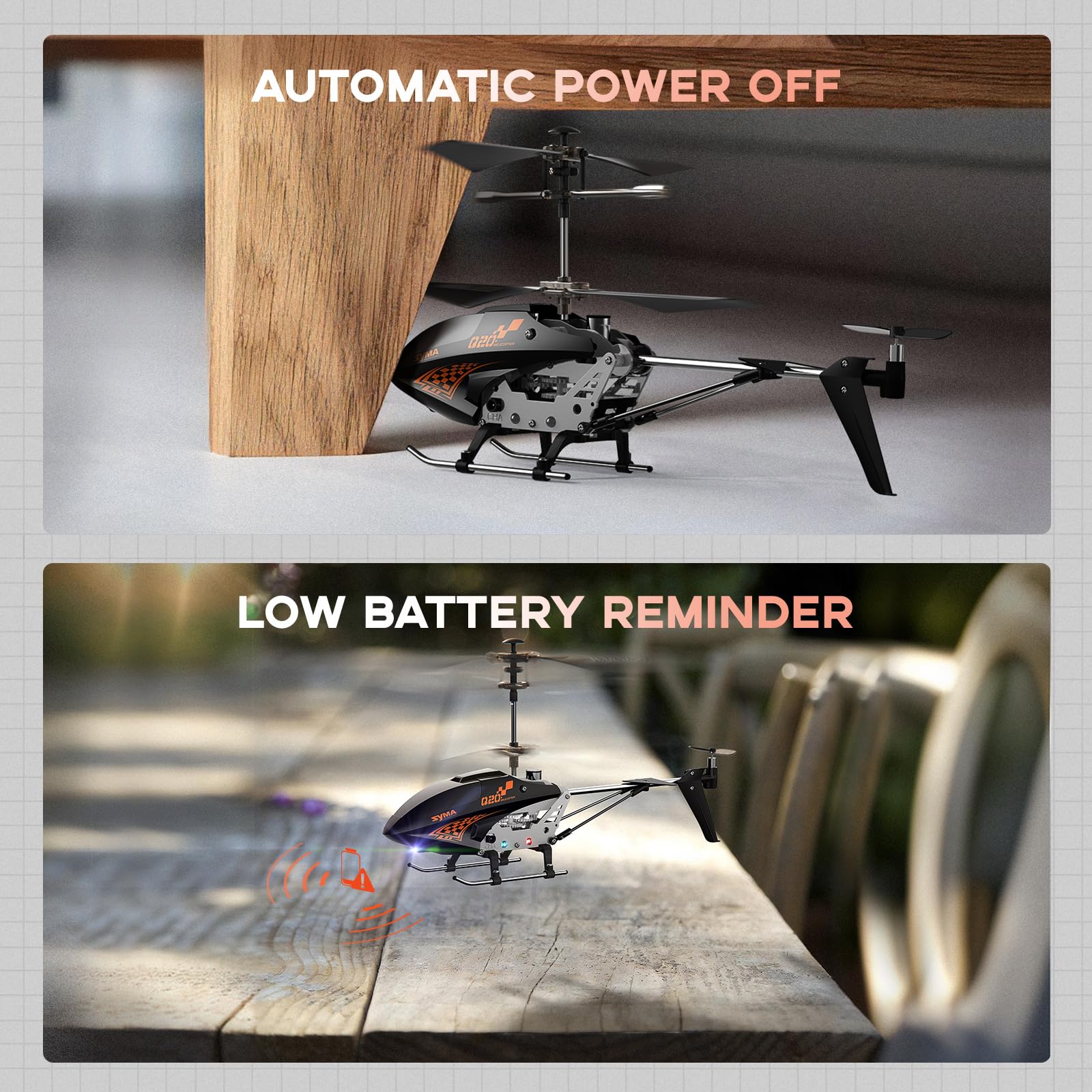 Syma Q20 RC Helicopter for Kids 8-12 and Beginners, Remote Control Helicopter with Altitude Hold, 2 Speed Modes and Gyroscope - Image 4