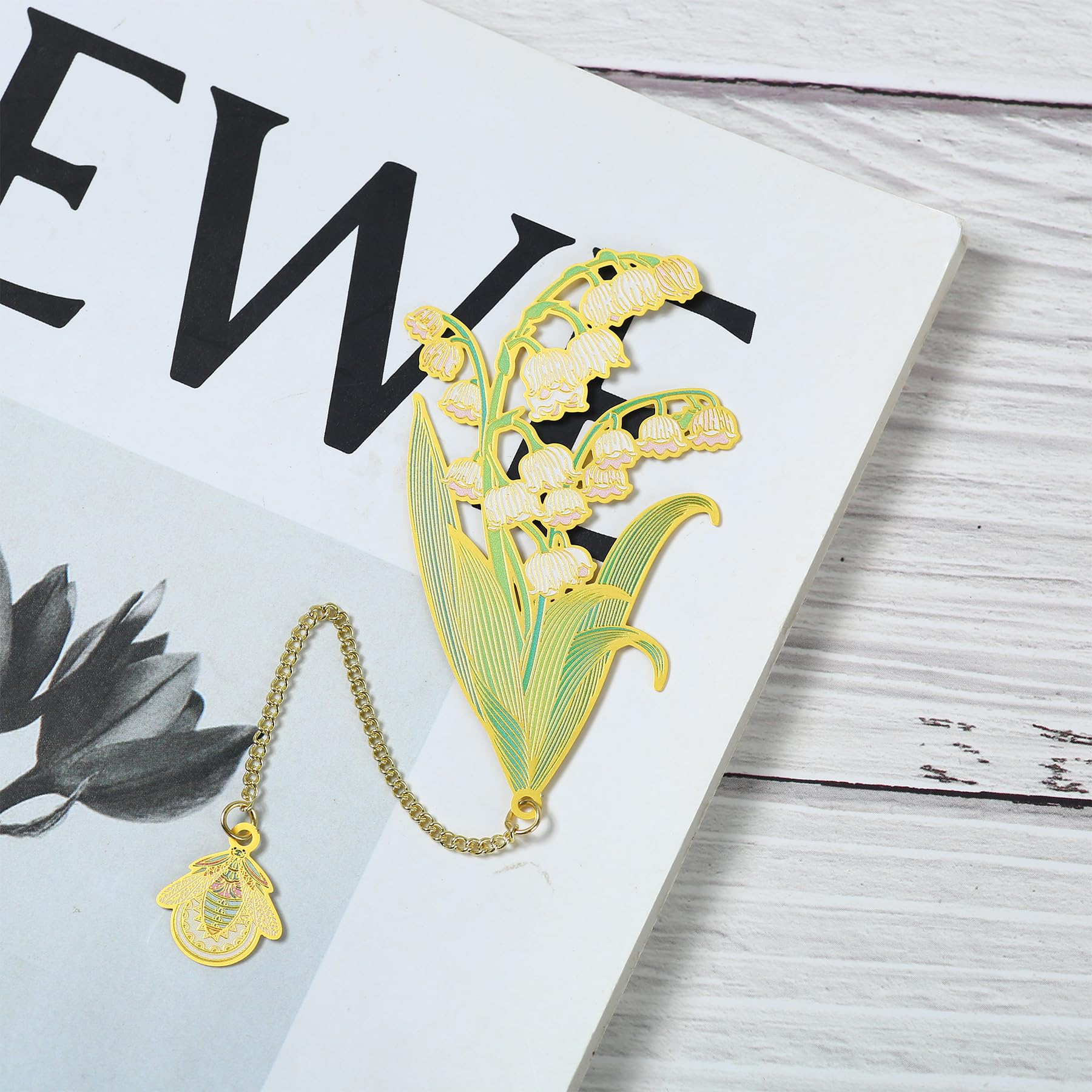 Umimiss Lily of The Valley Gifts, Bookmarks for Women Book Lover Gifts, Flower Bookmark - Image 2