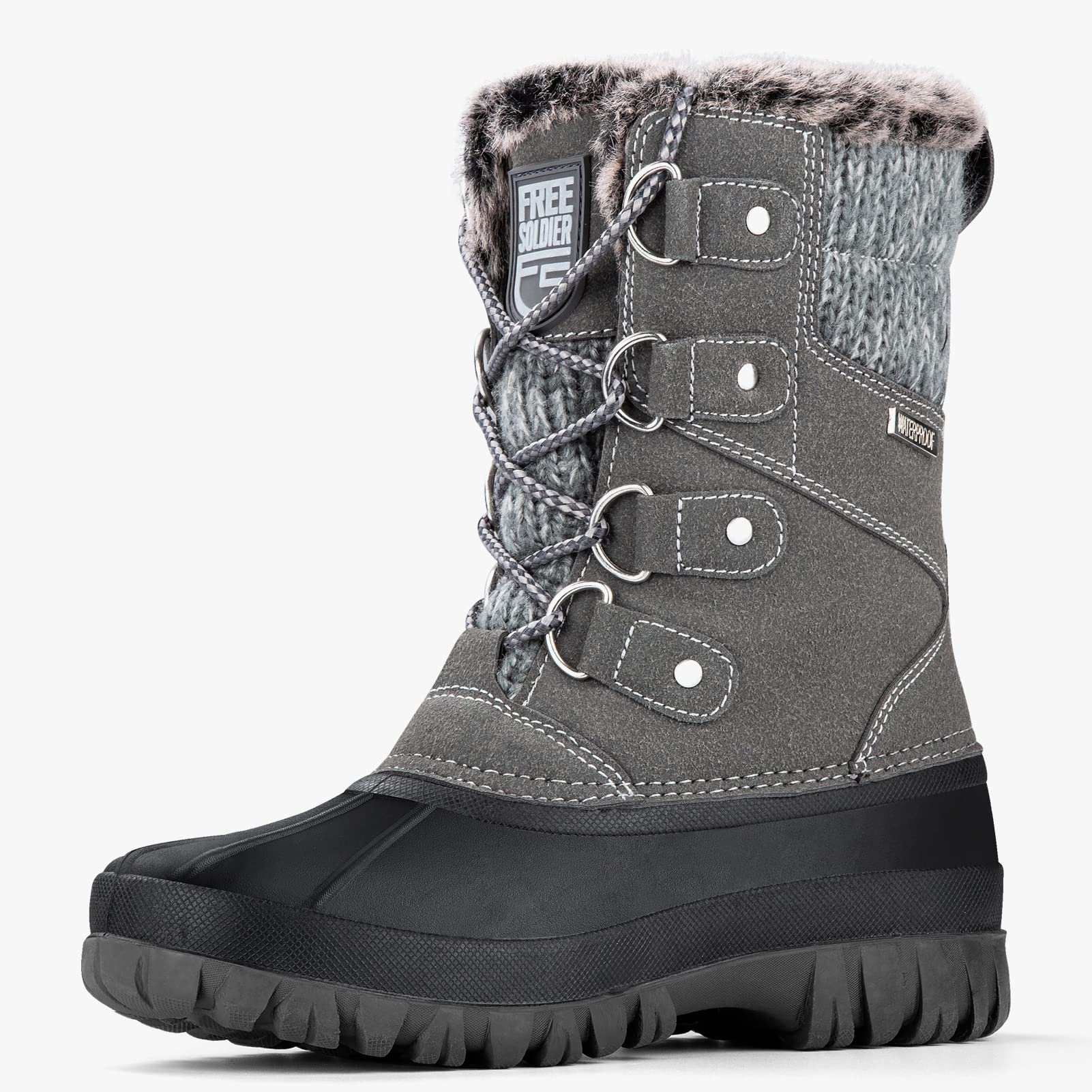 Free Soldierwomens Waterproof Winter Cold Weather Snow Boots For