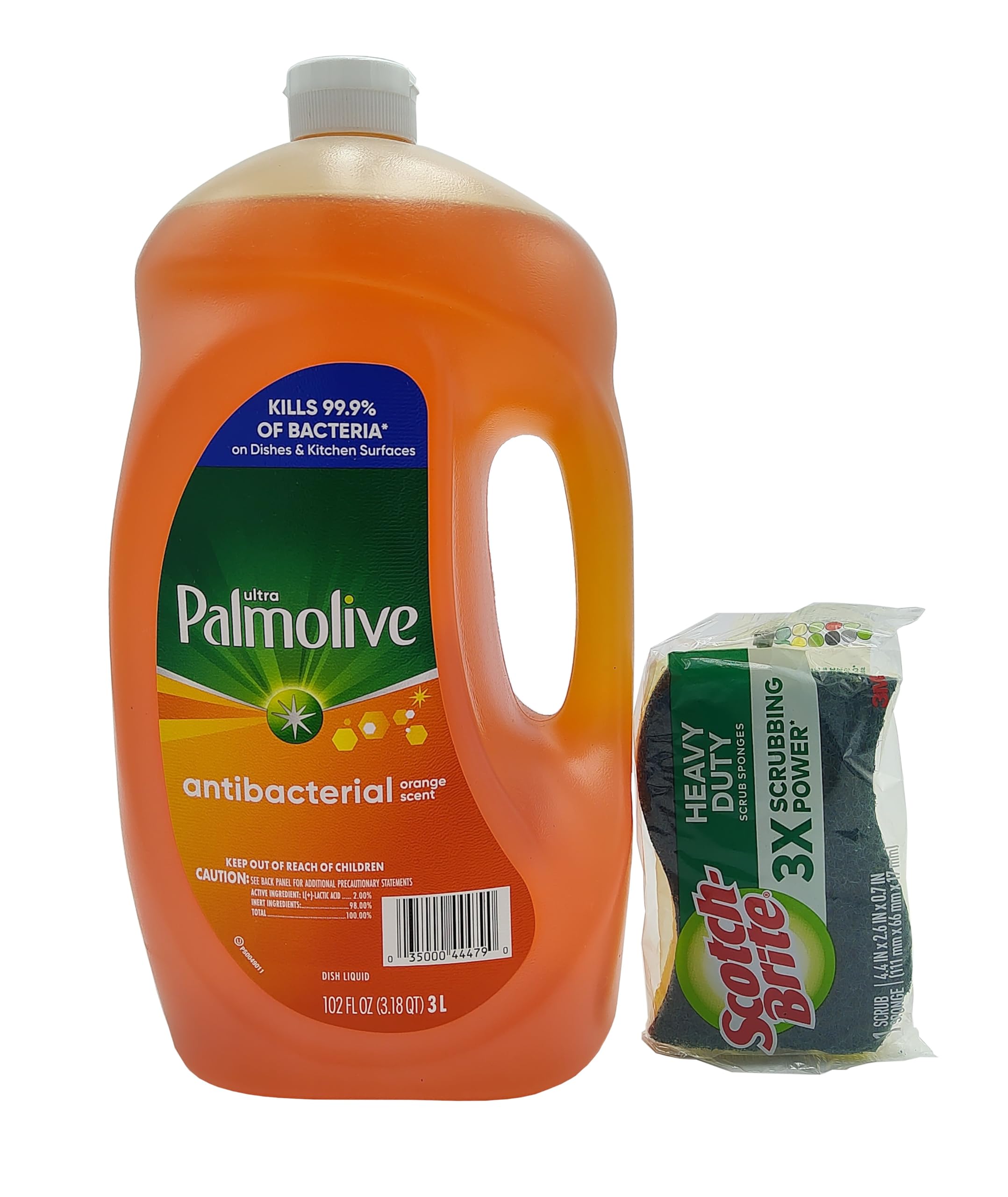 Ultra Palmolive Antibacterial Dish Soap Refill 102 oz with Scotch-Brite Sponge