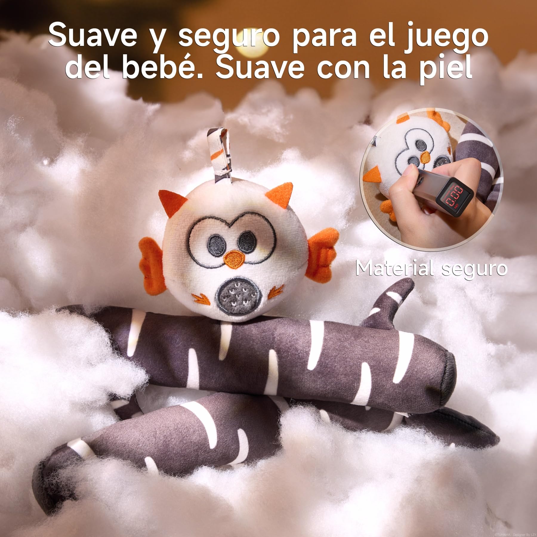 TUMAMA Juguetes Carro Bebes 0 2 3 5 6 9 Meses con Sonido, Blanco y Negro Sonajero Juguete para Bebe, Peluche Animales Colgante Juegos Recien Nacido Niños Niñas Cuna Coche Carrito Cochecitos Regalos