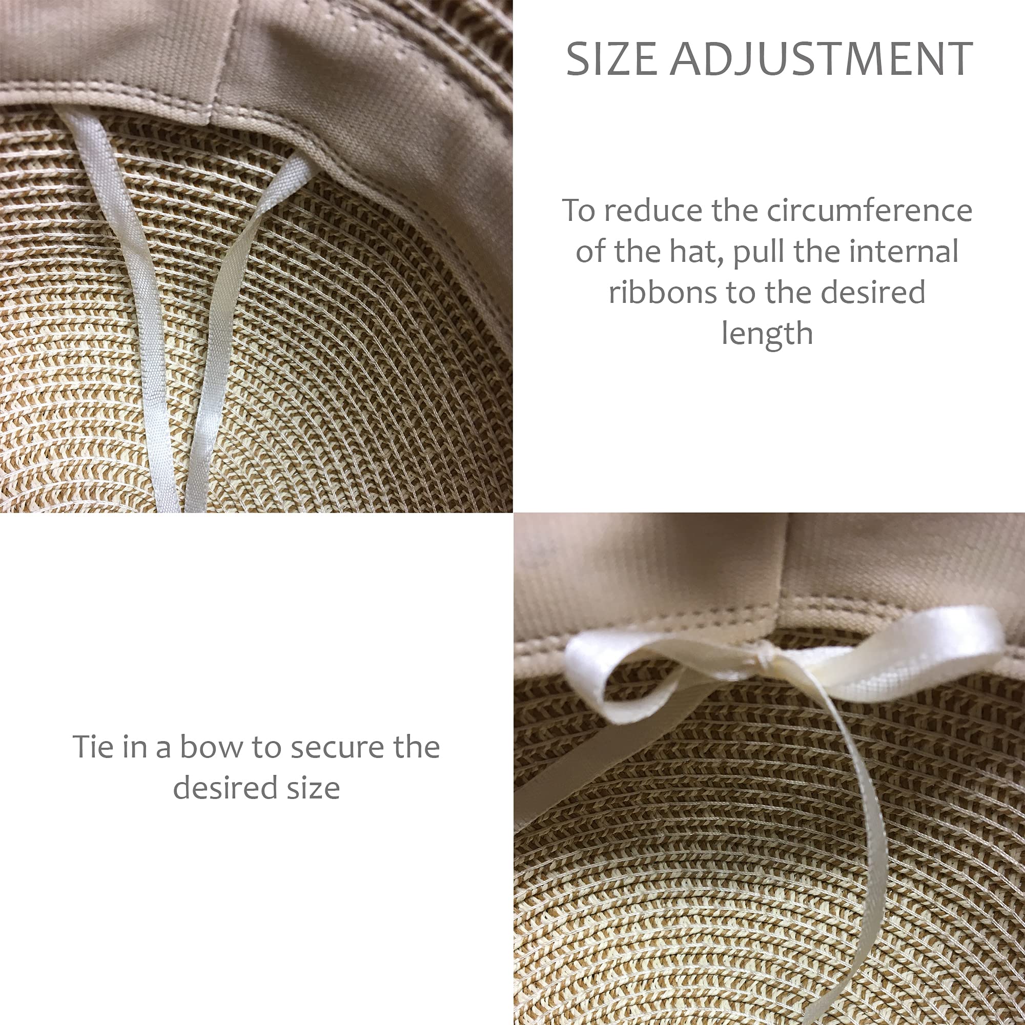 TOSKATOK® Chapeau de Soleil d'été Ajustable pour Femme, Style Trilby Pliable à Bords roulés-Taille Unique