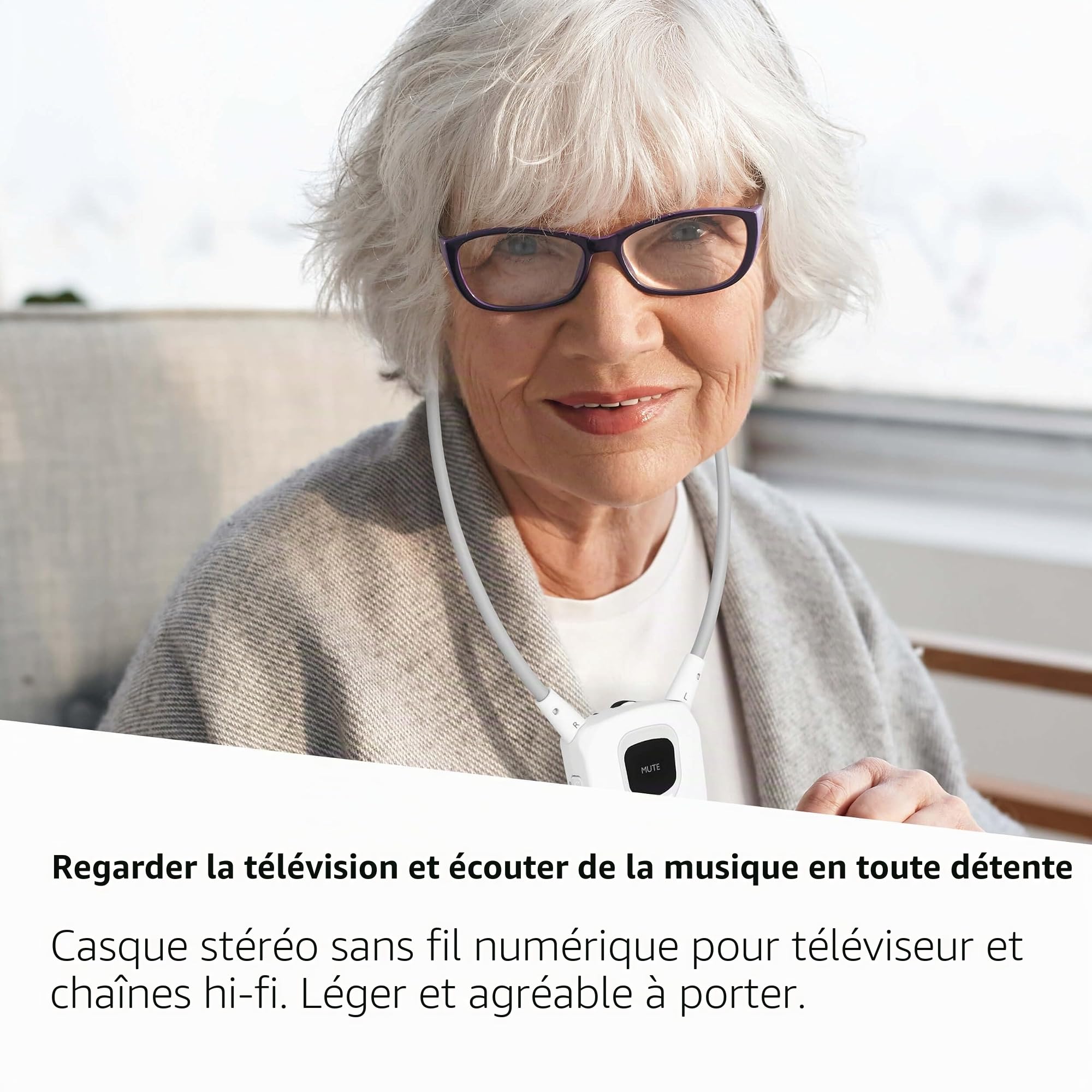TechniSat STEREOMAN ISI 3 Casque stéréo sans Fil pour téléviseur et chaîne de Musique avec Station d'accueil, Blanc