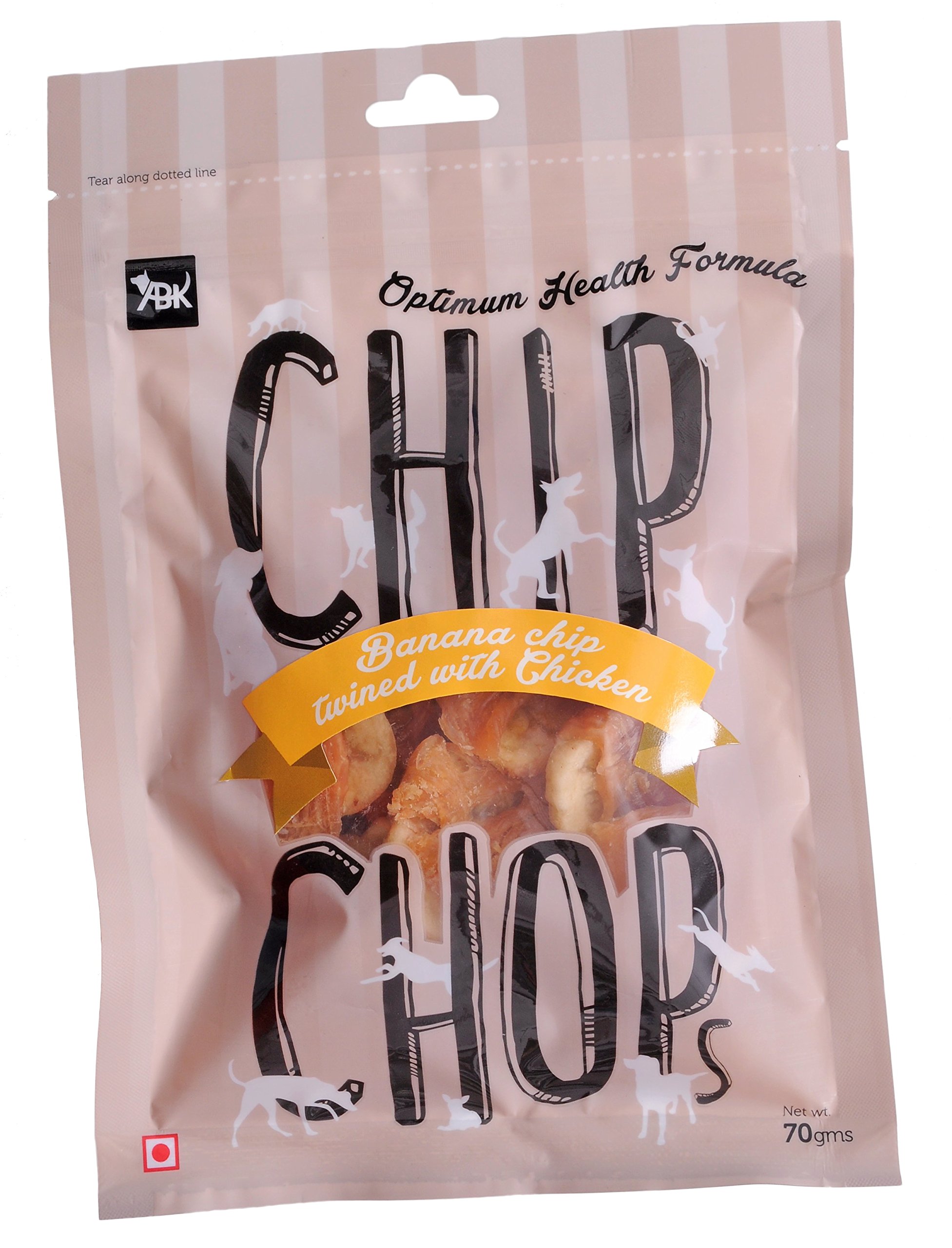 Chip Chops Chip Chops Banana Chicken Dog Snacks, 70 g Pack of 9, 70 g (Pack of 9)
