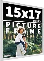 Vista 85 de Poster Palooza Marco de fotos de madera de pino macizo blanco de 18 x 8 Acrílico UV, respaldo de tablero de espuma y accesorios para colgar