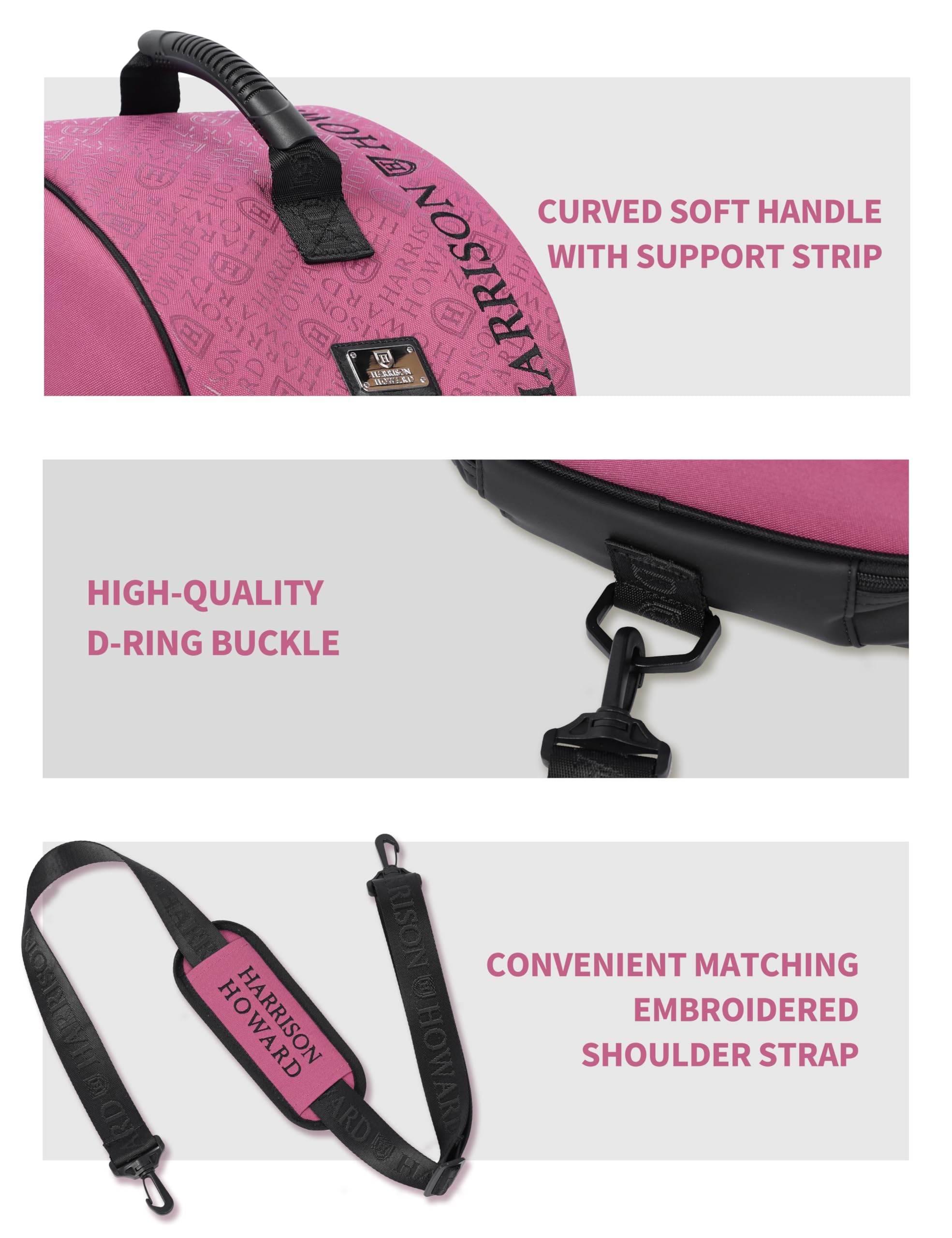 Harrison Howard Borsa per casco da moto di alta qualità, ultra impermeabile, ottima conservazione e trasporto durevole, rosa