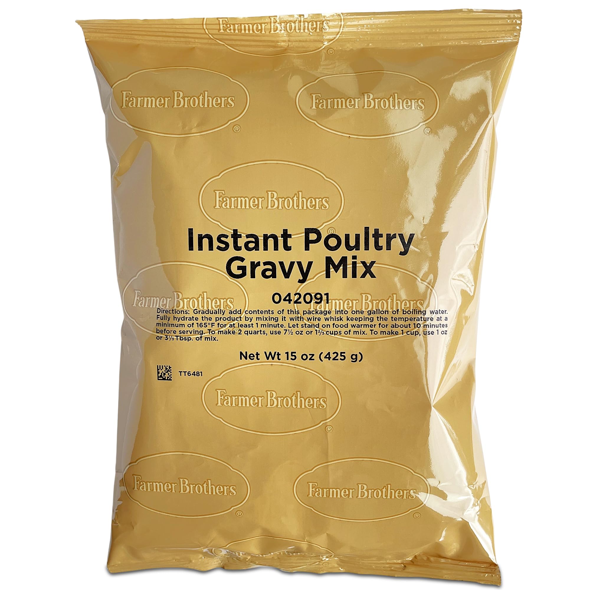 Farmer Brothers Instant Poultry Gravy Mix, 15 oz Bag, 1 Pack – Easy-to-Prepare Powdered Gravy for Restaurants or Home Kitchens – Smooth, Savory Flavor Since 1912