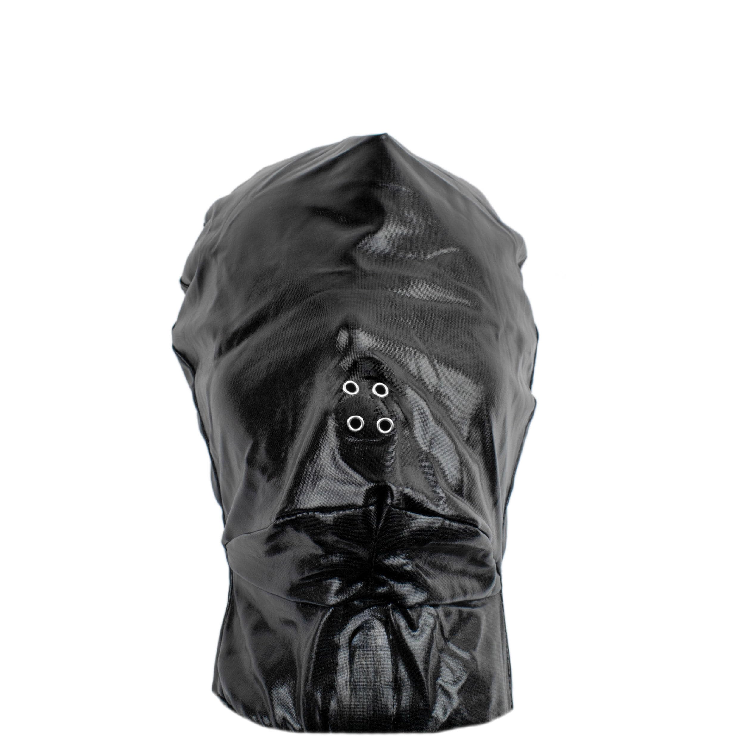 Rubberfashion Bolsa de Bondage Brillante Extremo Saco de Dormir - Brillo Bondage bodybag Saco de Dormir con Cremallera Frontal de Brazos Saco de Sauna para Hombres y Mujeres. Wetlook Negro XL