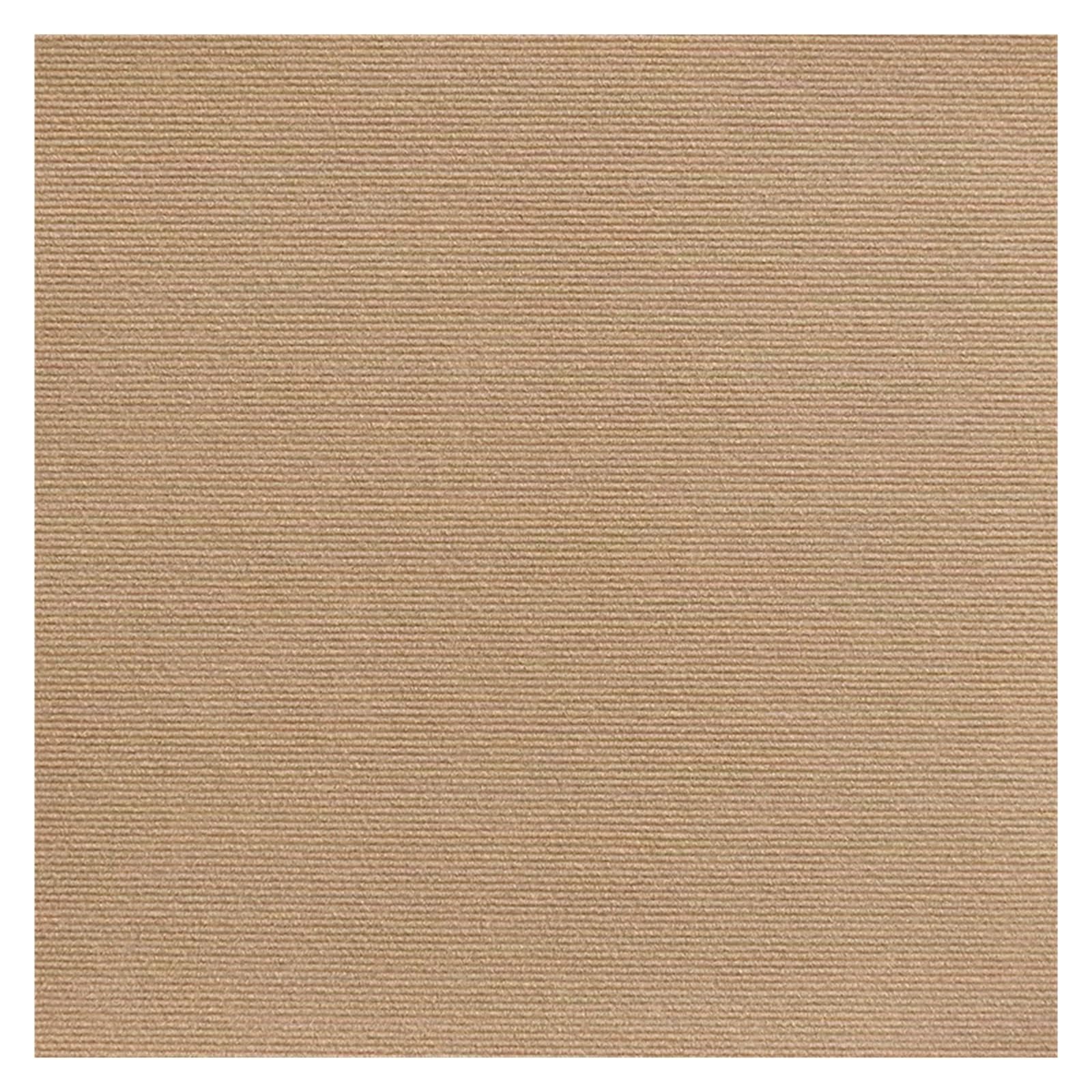 Carpet Tiles Peel and Stick, Self Adhesive Carpet Tiles 30x30cm Multicolor 10pcs Peel and Stick for Bedrooms(Khaki)