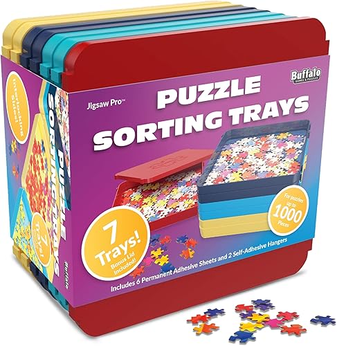 Buffalo Games - Bandejas clasificadoras de rompecabezas - 7 unidades (Paquete de 1)