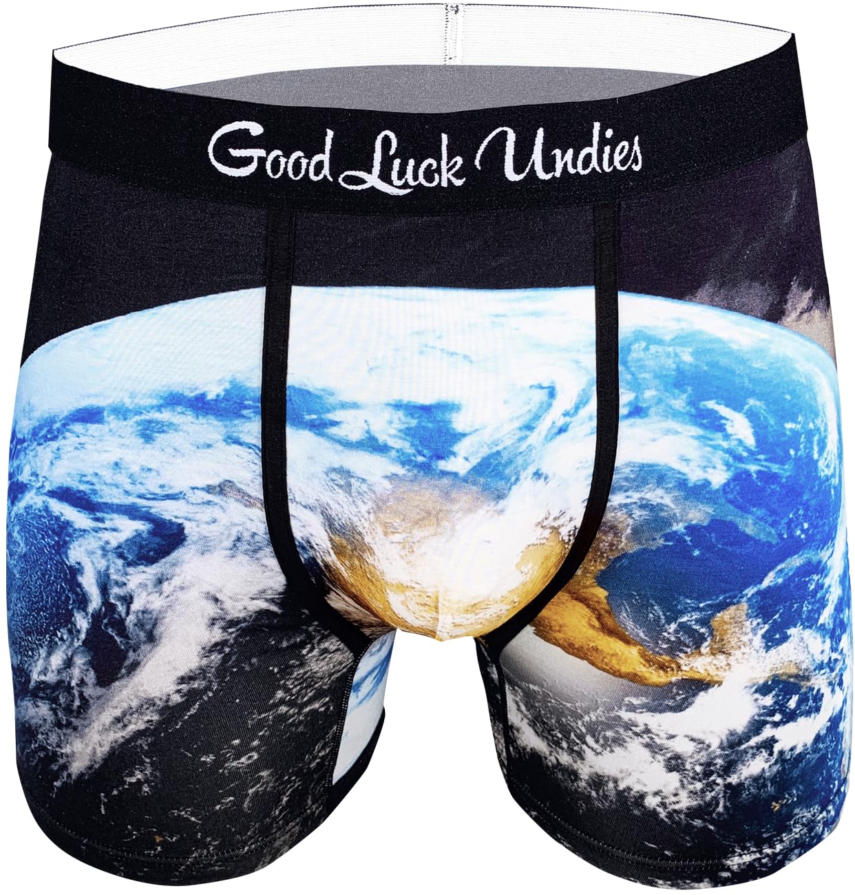Good Luck Sock Men's Earth Good Luck Undies Boxer Brief Underwear - Multicoloured - S