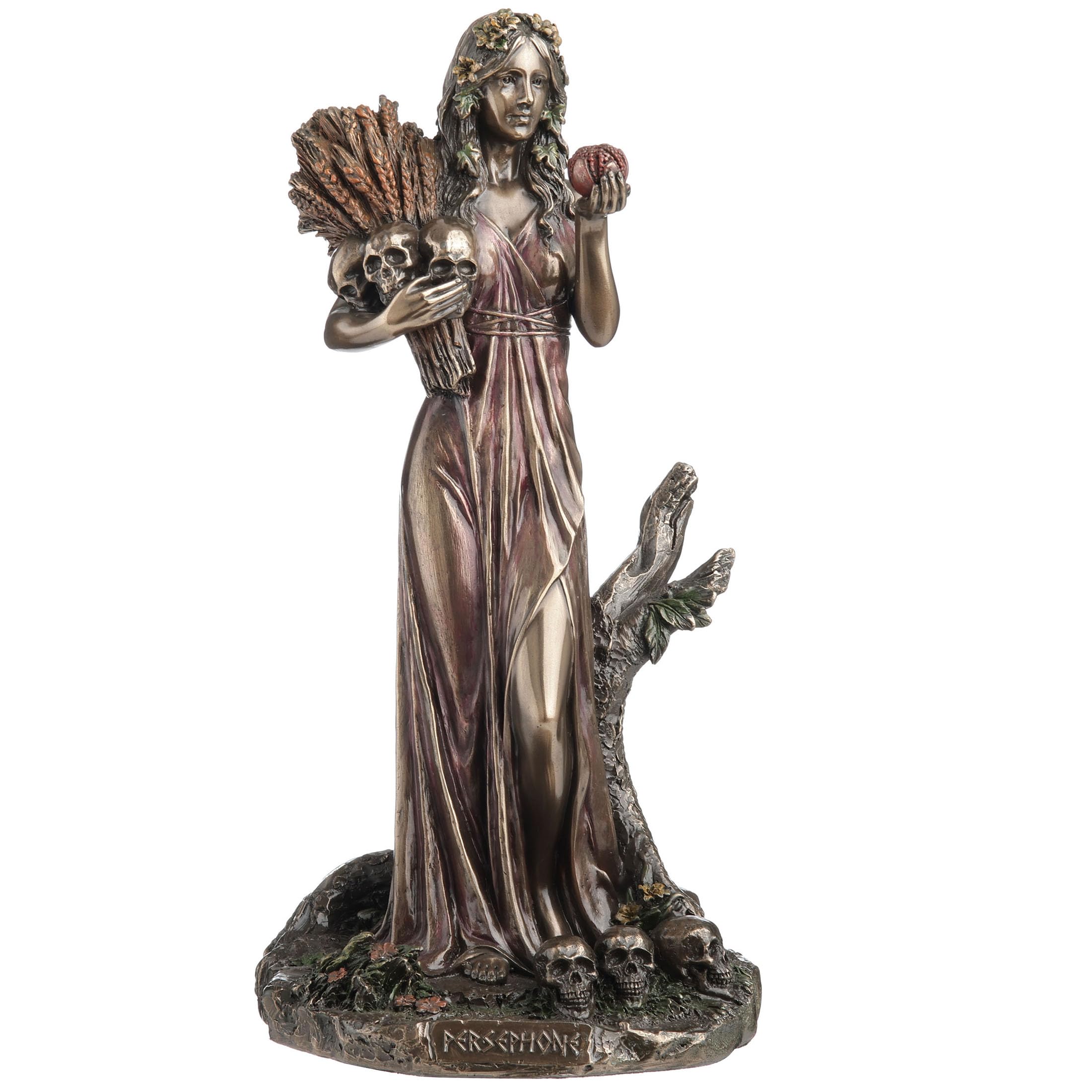 Veronese Design 10.25" Persephone Greek Plants and Underworld Antique Bronze Finish Statue