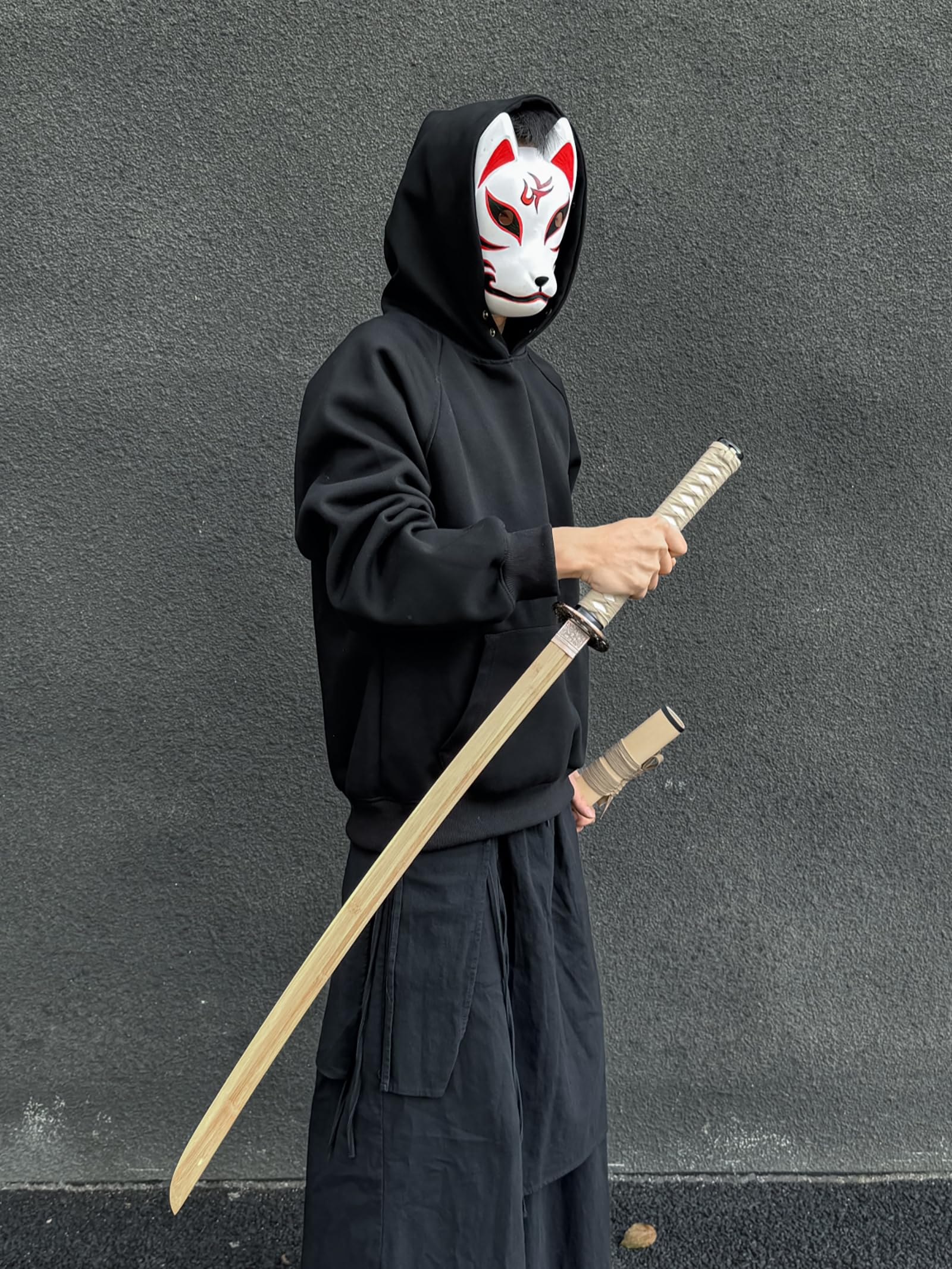Katana en bois avec gaine,bokken naturel 103 cm,Bokken fait à la main,pour l'entraînement au combat à l'épée Kendo,l'anime,le cosplay,l'accessoire Iaido,les cadeaux d'anniversaire Noël – Couleur bois