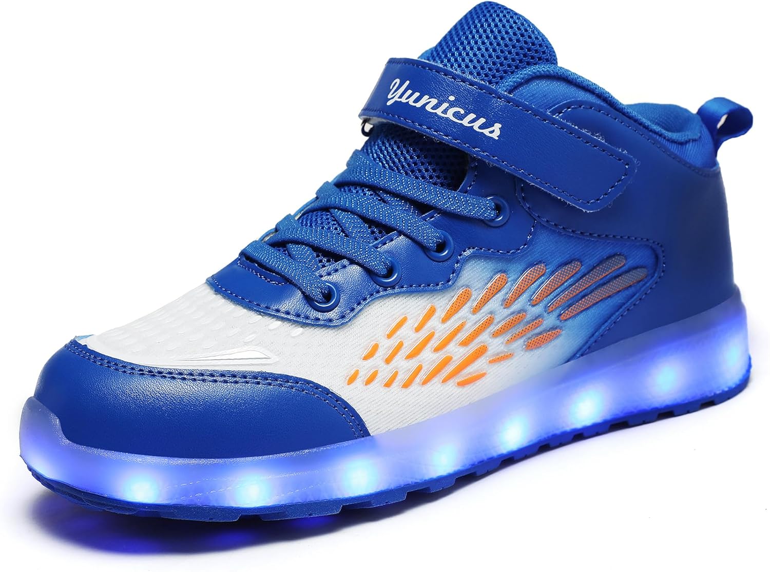BFOEL Kids Light up Shoes LED USB Charging Flashing High-top Wings Sneakers Boys Girls Trainers for Festivals Halloween Christmas New Year Party Great Gift