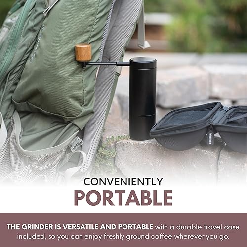 Miniatura 4 de Molinillo de café manual  Juego de regalo de café  Molinillo de café de 6 estrellas con ajustes ajustables  Molinillo de granos de café con estuche