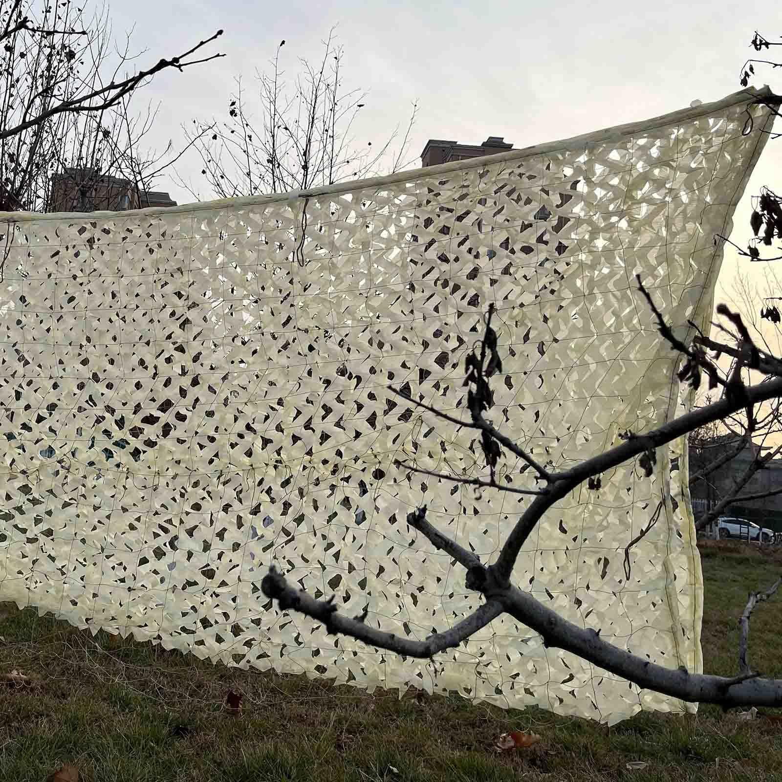 Red De Camuflaje Beige 2x3m 2x4m 2x6m 3×3m 3x4m 4x6m 5x5m 6x6m,Malla De Camuflaje Protección Solar,Red De Militar,Caza,Camping,Decoración Fiestas,Red De Sombra Camuflaje,Beige-4x7m(13.1*23ft)