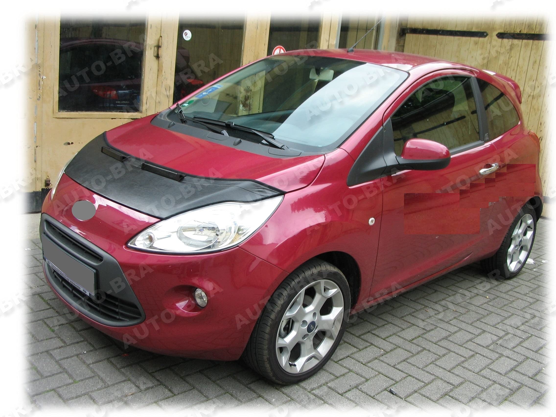 Hood Bra Front End Nose Mask Compatible with Ford KA 2009-2016 Bonnet Bra STONEGUARD Protector Tuning