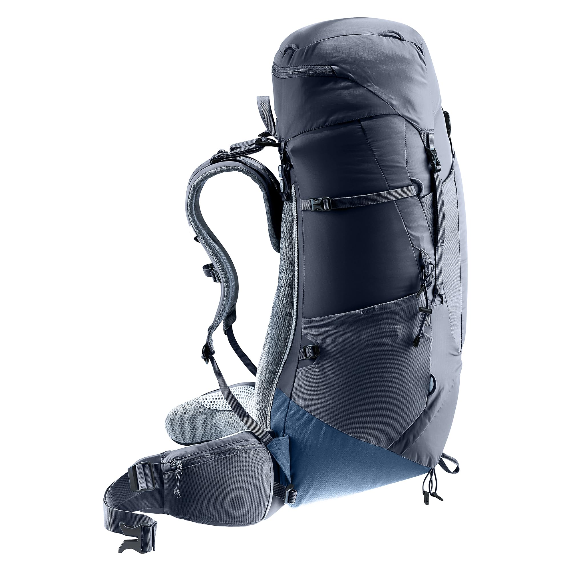 Deuter Mężczyźni Aircontact Lite Plecak Trekkingowy, Czarny/Morski, 50+10 l