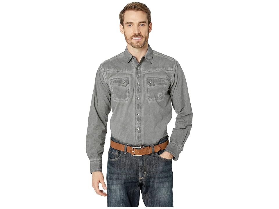 

Ariat Waldon Retro Shirt (Granite) Men's Long Sleeve Button Up, Gray